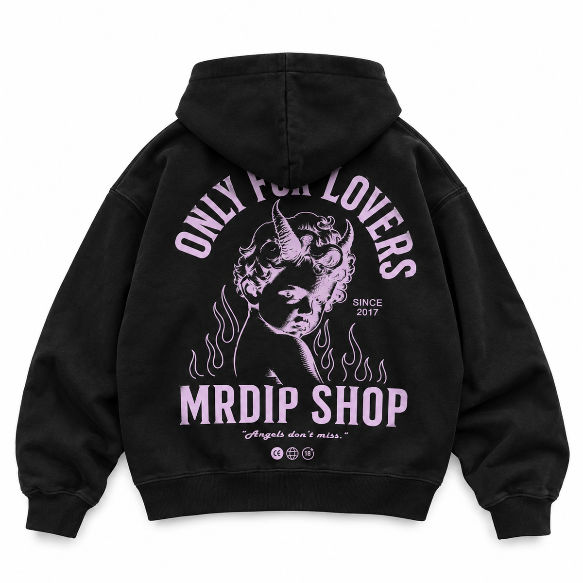MRDIP - ZIP ONLY FOR LOVERS - NERO/ROSA