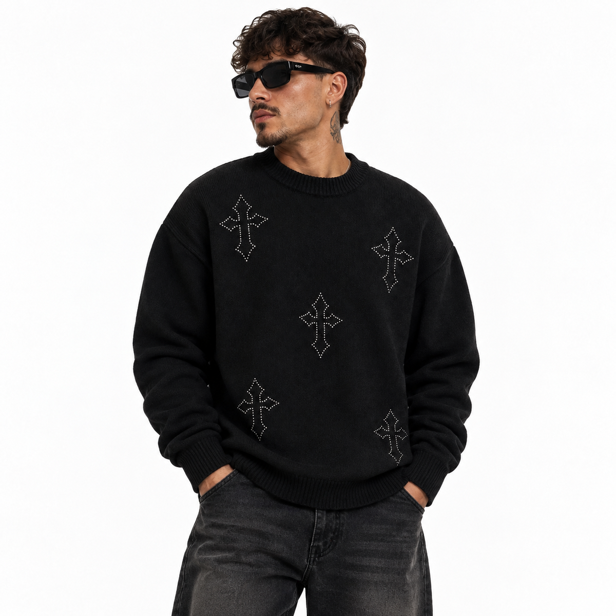 NO BRAND - MAGLIONE 261280 - NERO