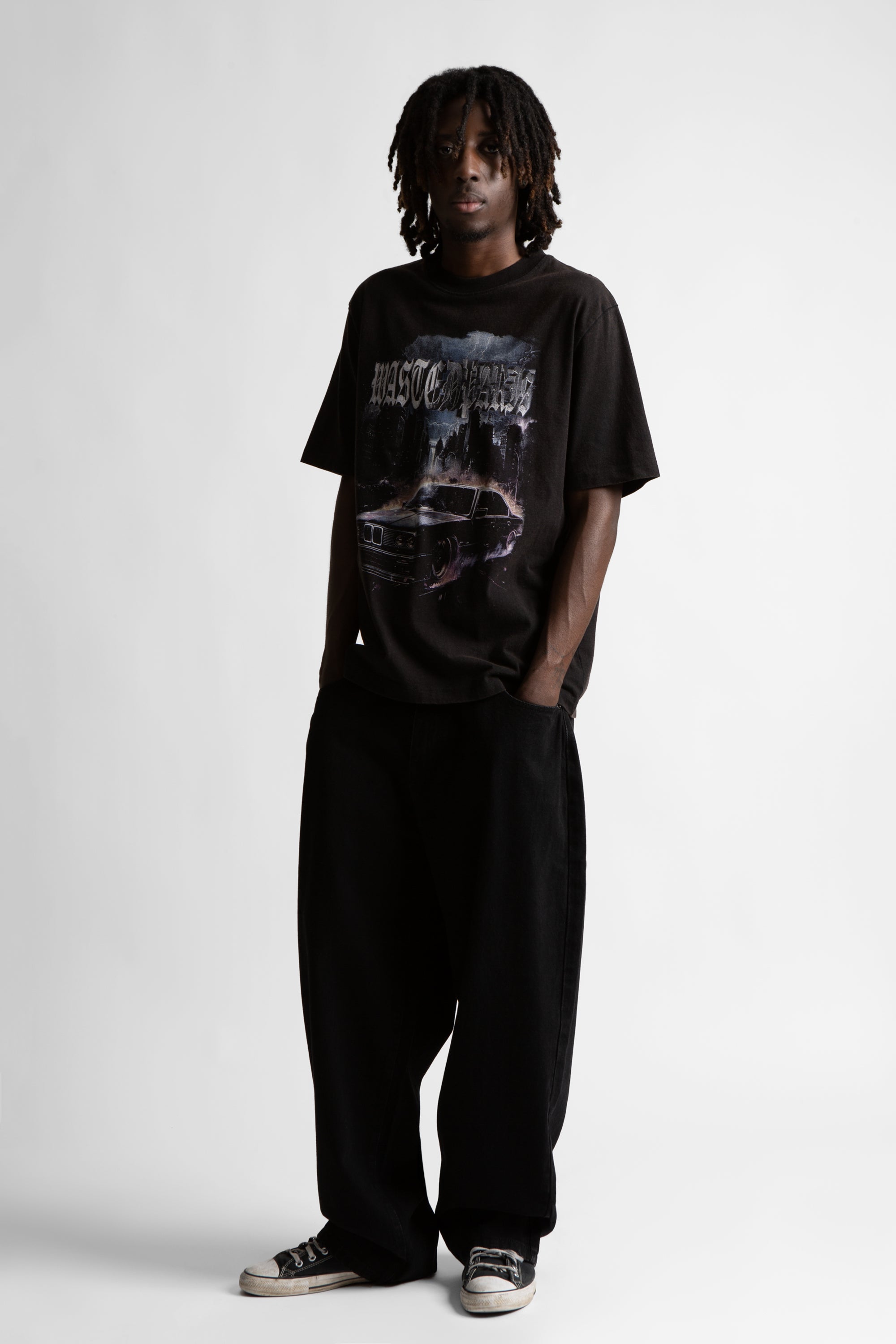 WASTED PARIS - TEE RUN FADED - NERO