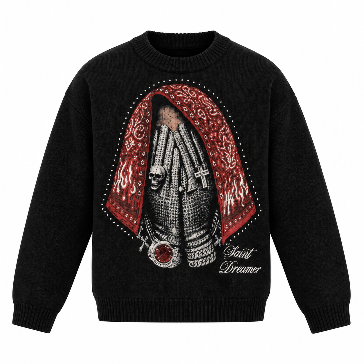 NO BRAND - MAGLIONE 26207 - NERO/BIANCO