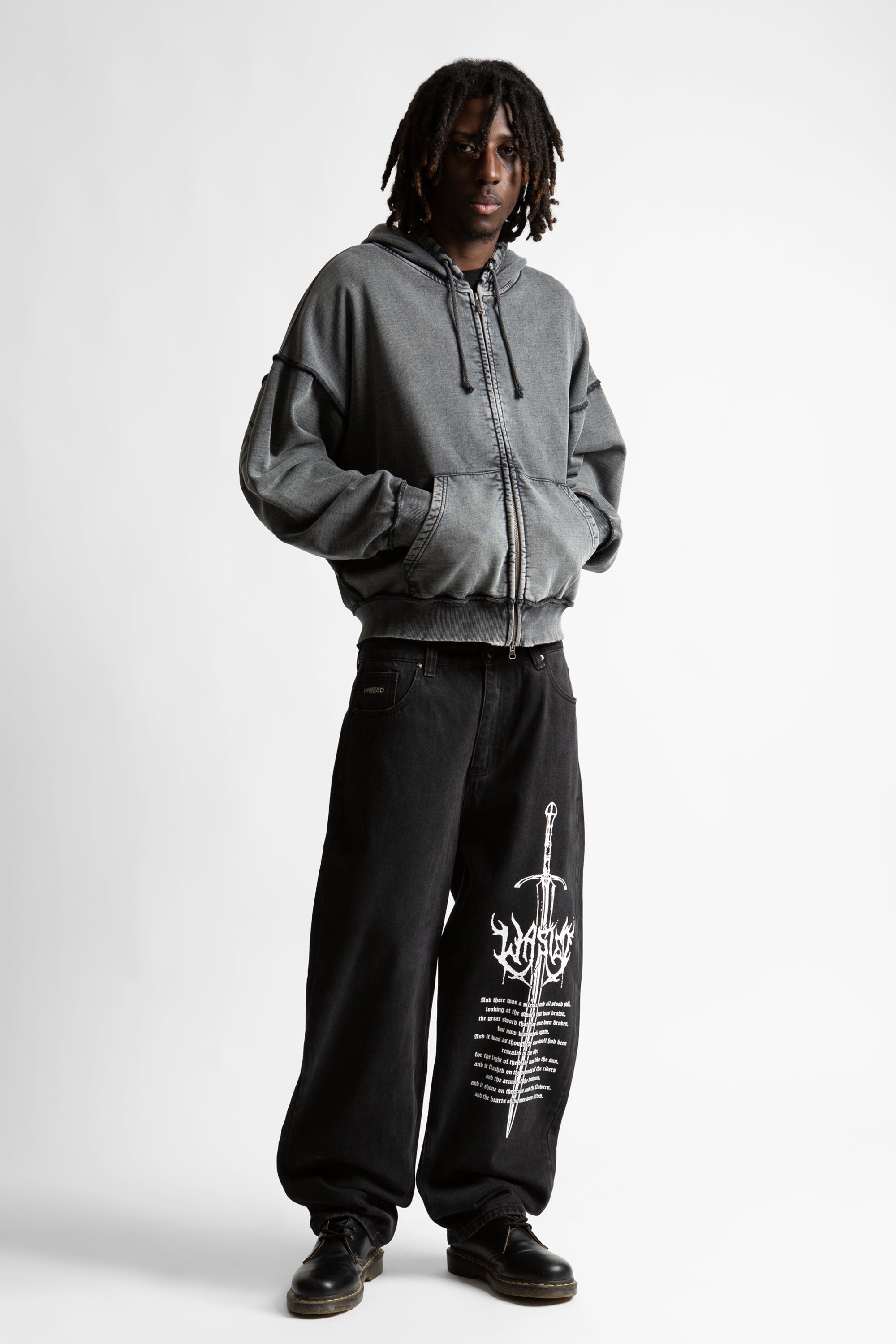 WASTED PARIS - ZIP KINGDOM CURVE - NERO