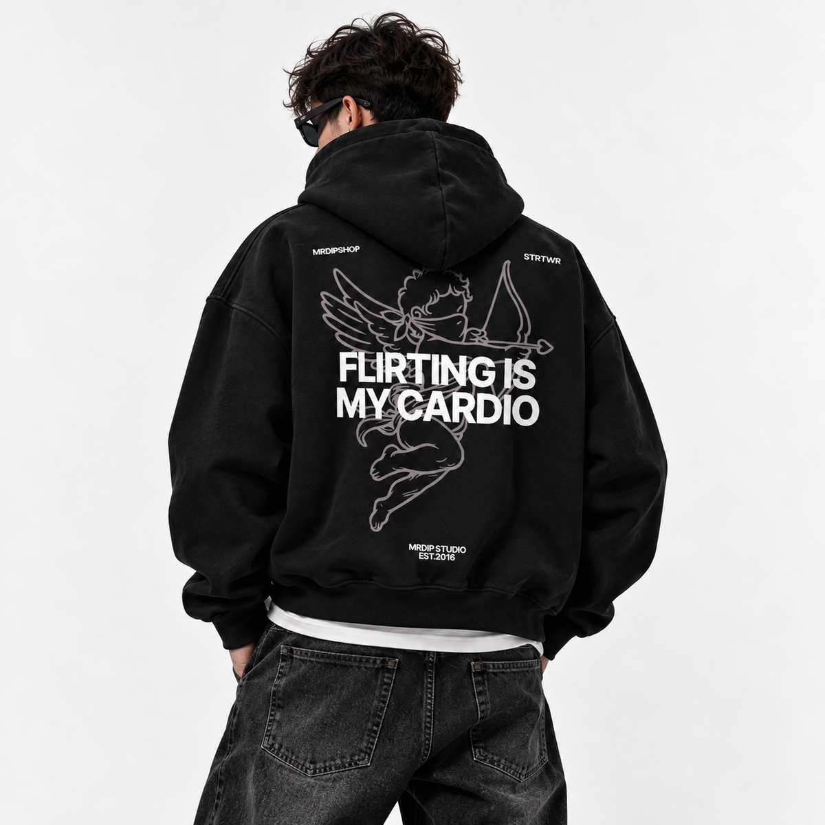 MRDIP - HOODIE FLIRTING - NERO