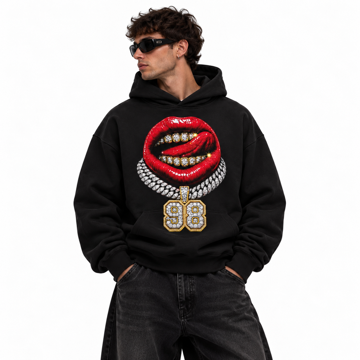 NO BRAND - FELPA LEO22 - NERO