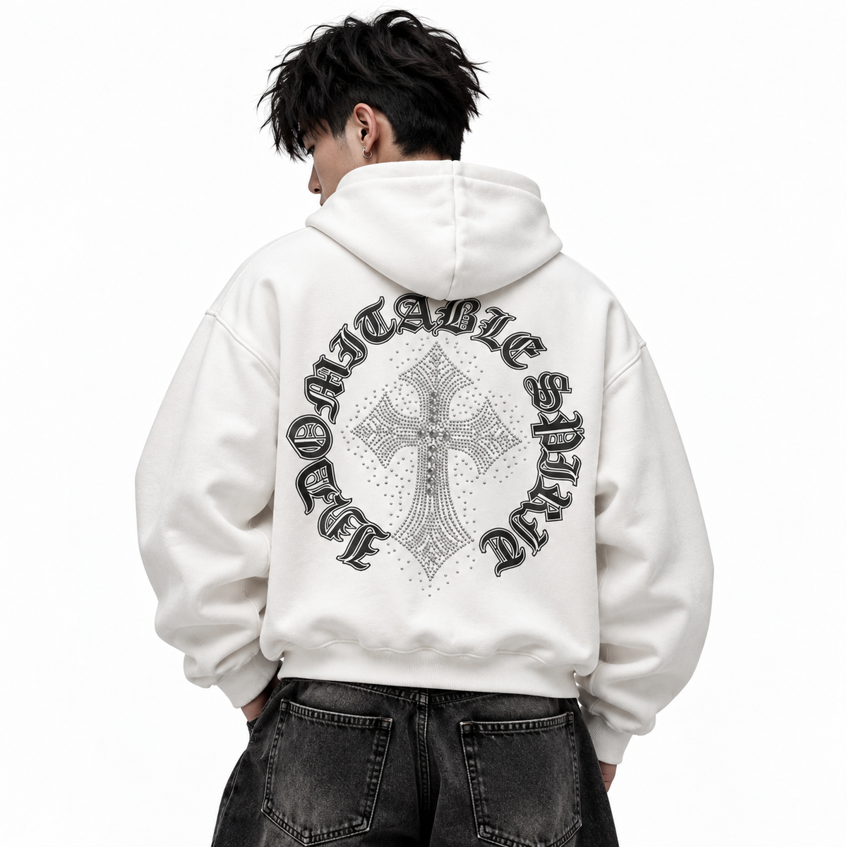NO BRAND - FELPA 27350 - BIANCO