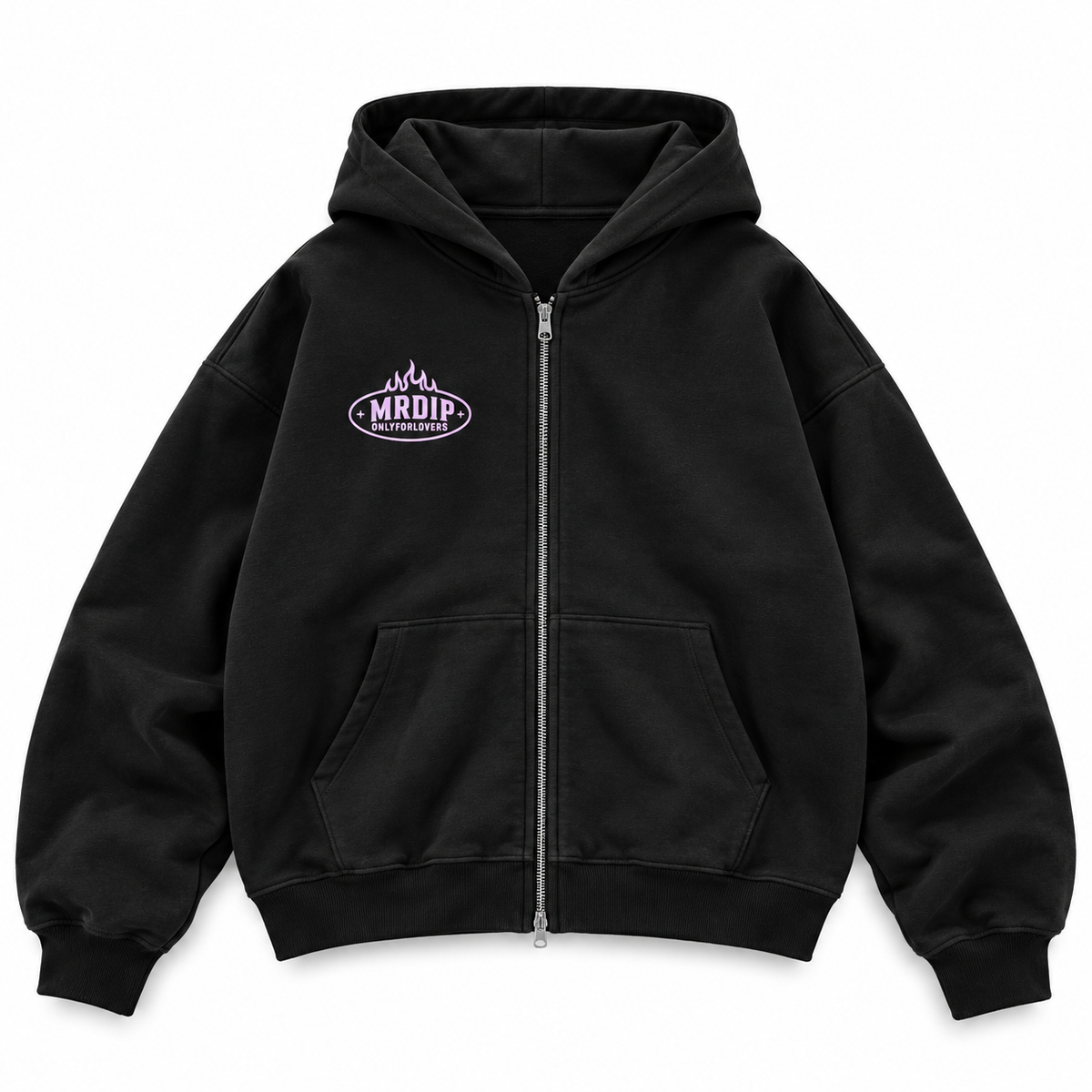 MRDIP - ZIP ONLY FOR LOVERS - NERO/ROSA