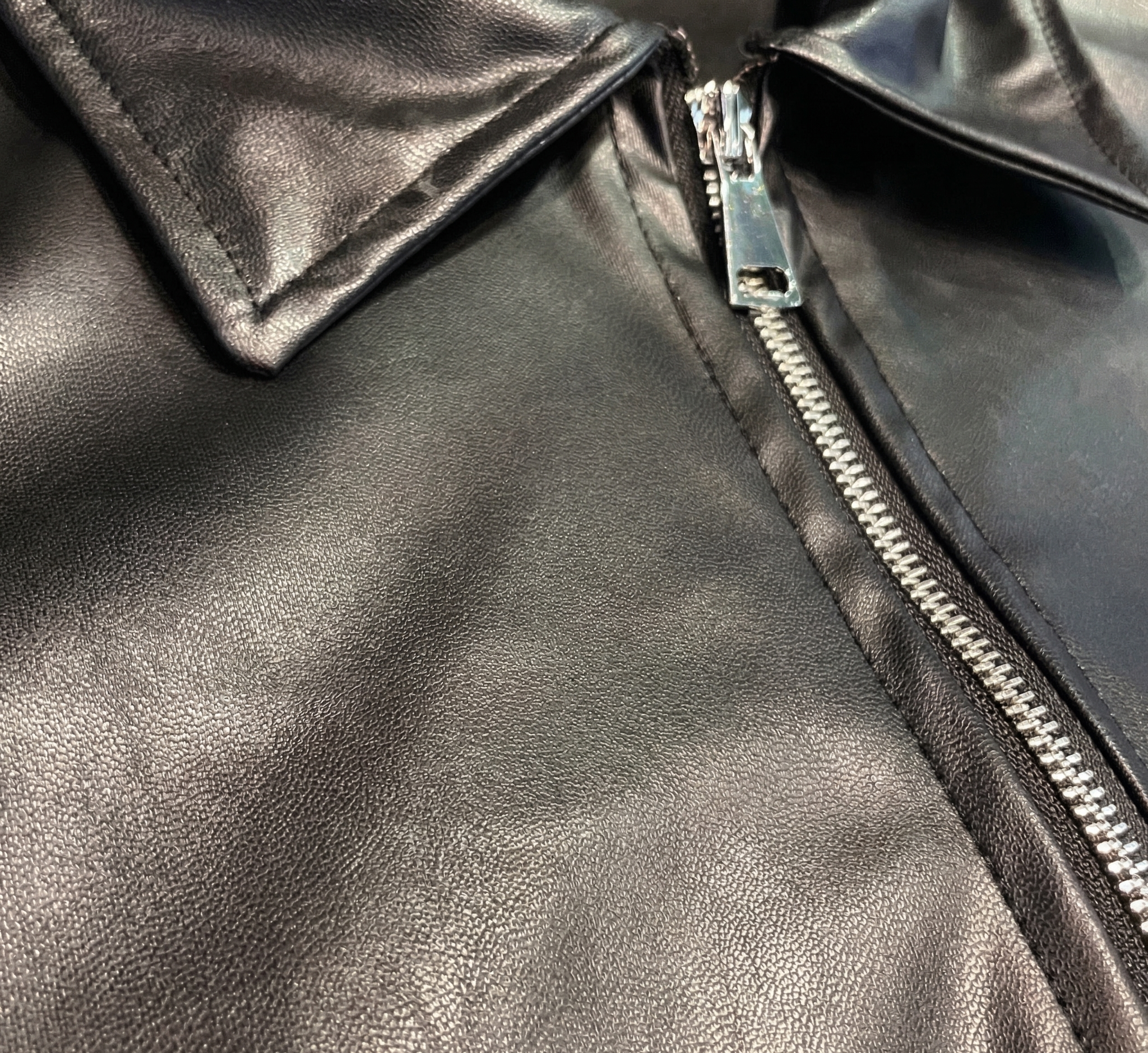 NO BRAND - CAMICIA PELLE - NERO
