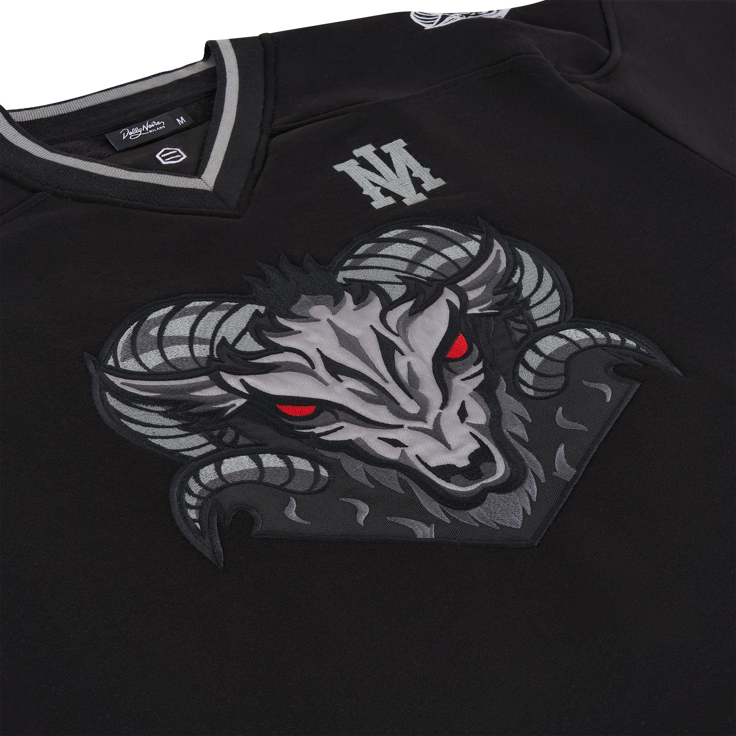 DOLLY NOIRE - GOAT HOCKEY CREWNECK - NERO