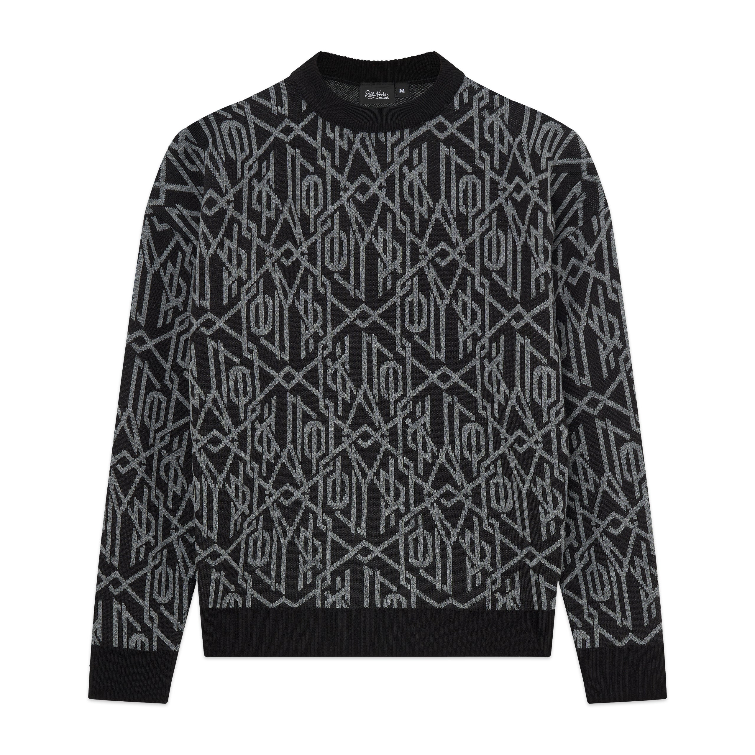 DOLLY NOIRE - MAGLIONE MONOGRAM - NERO