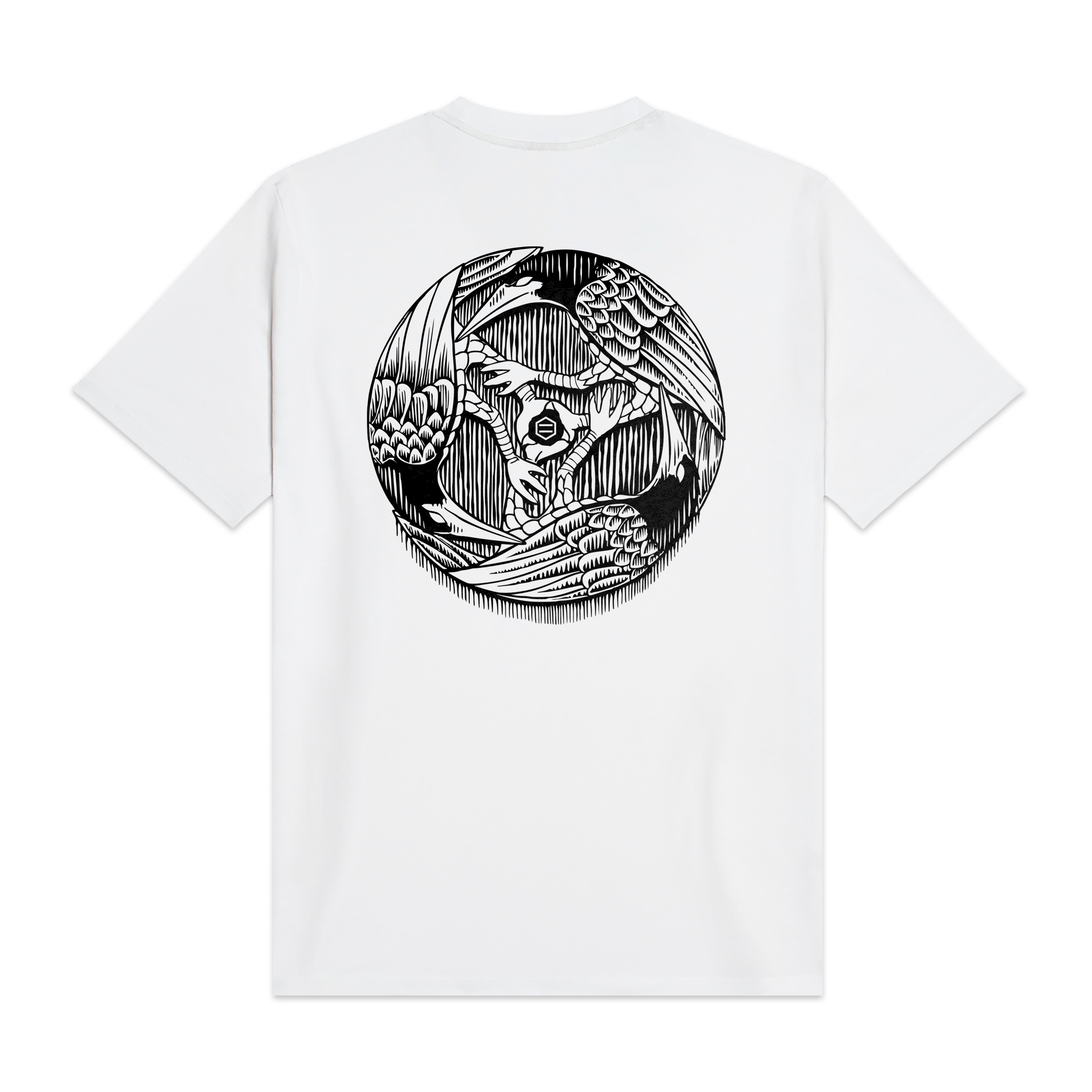 DOLLY NOIRE - T-SHIRT THREE RAVENS - BIANCO