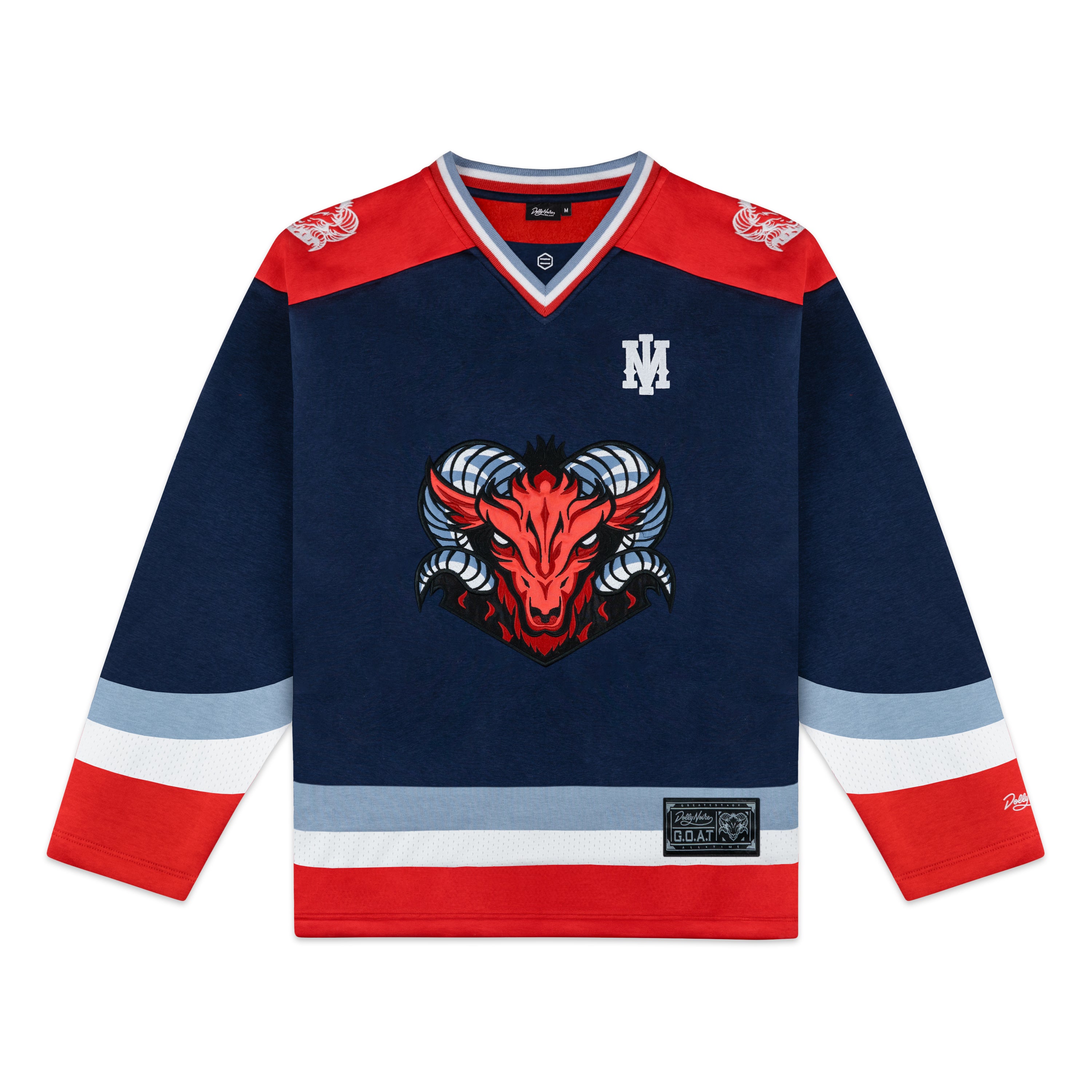 DOLLY NOIRE - CREW HOCKEY GOAT - BLU