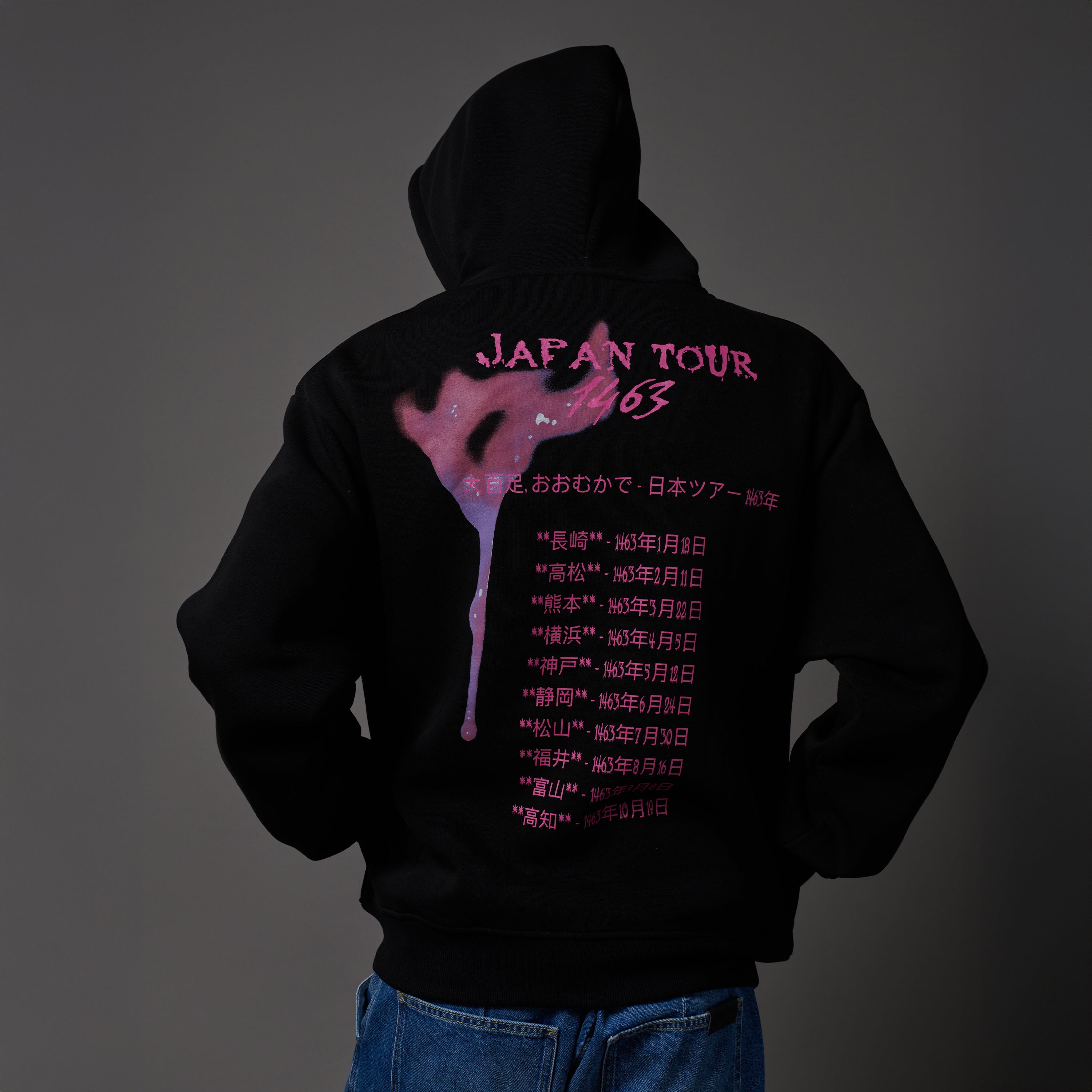 DOLLY NOIRE - HOODIE ISO-ONNA JAP TOUR - NERO