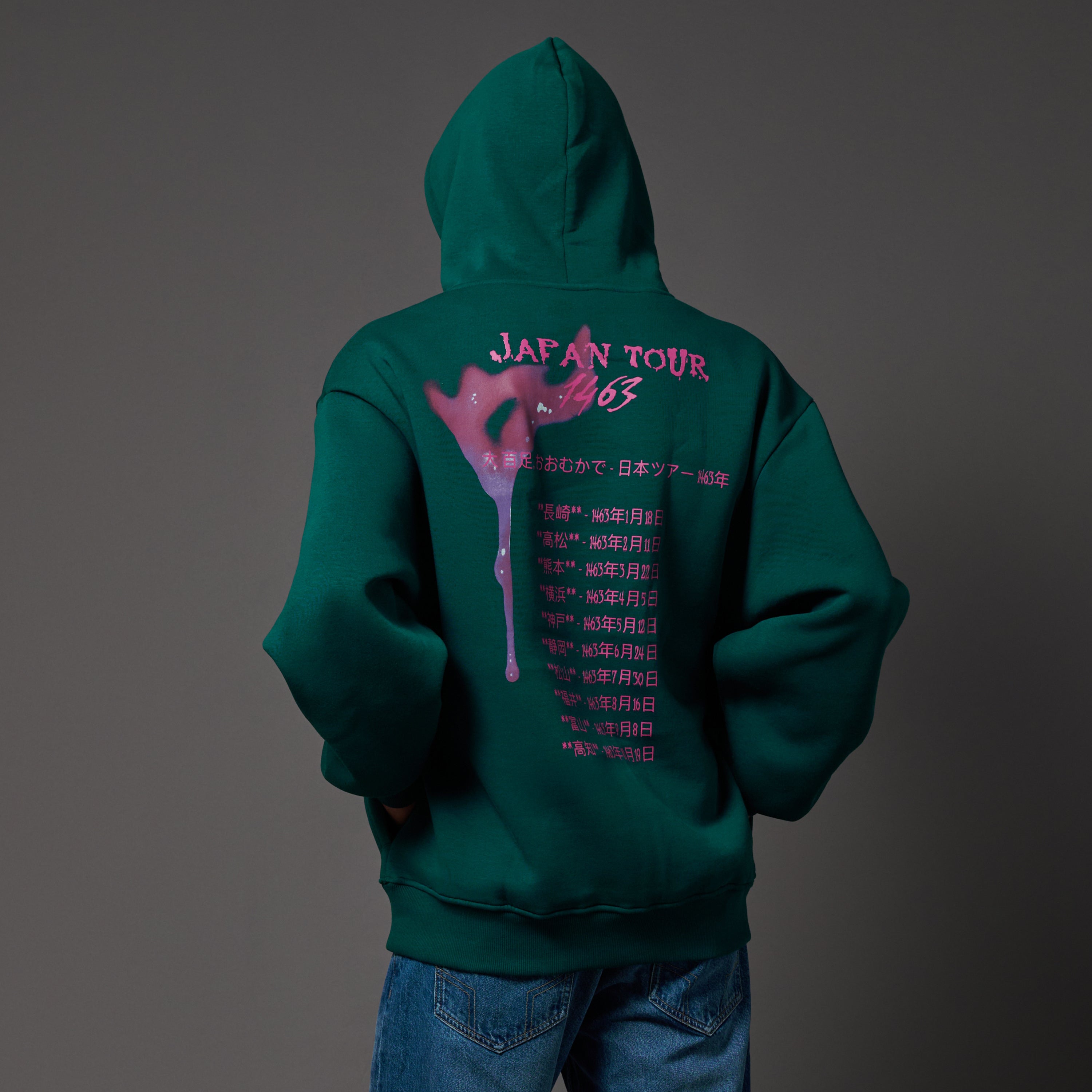 DOLLY NOIRE - HOODIE ISO-ONNA JAP TOUR - VERDE