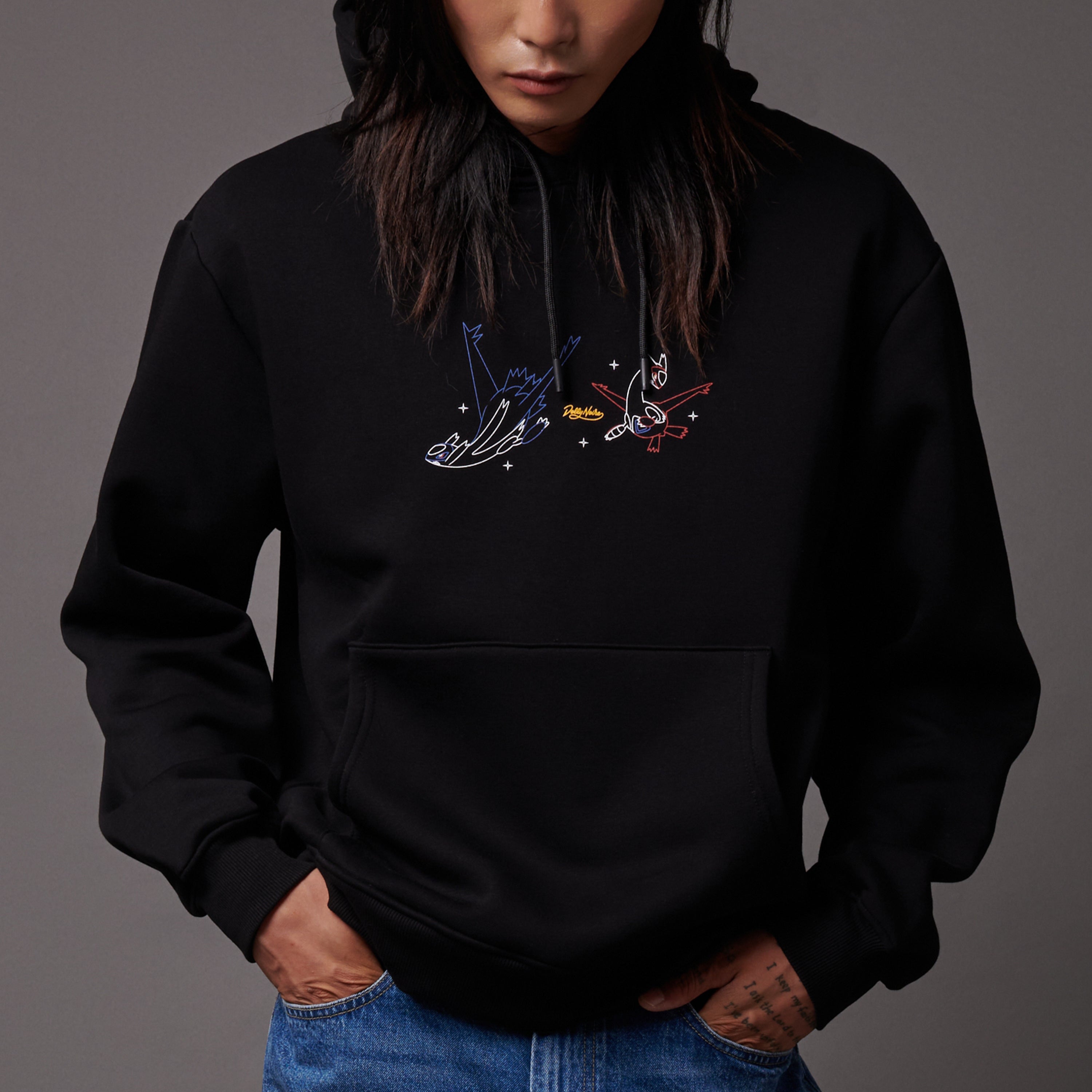 DOLLY NOIRE - HOODIE LATIAS & LATIOS - NERO