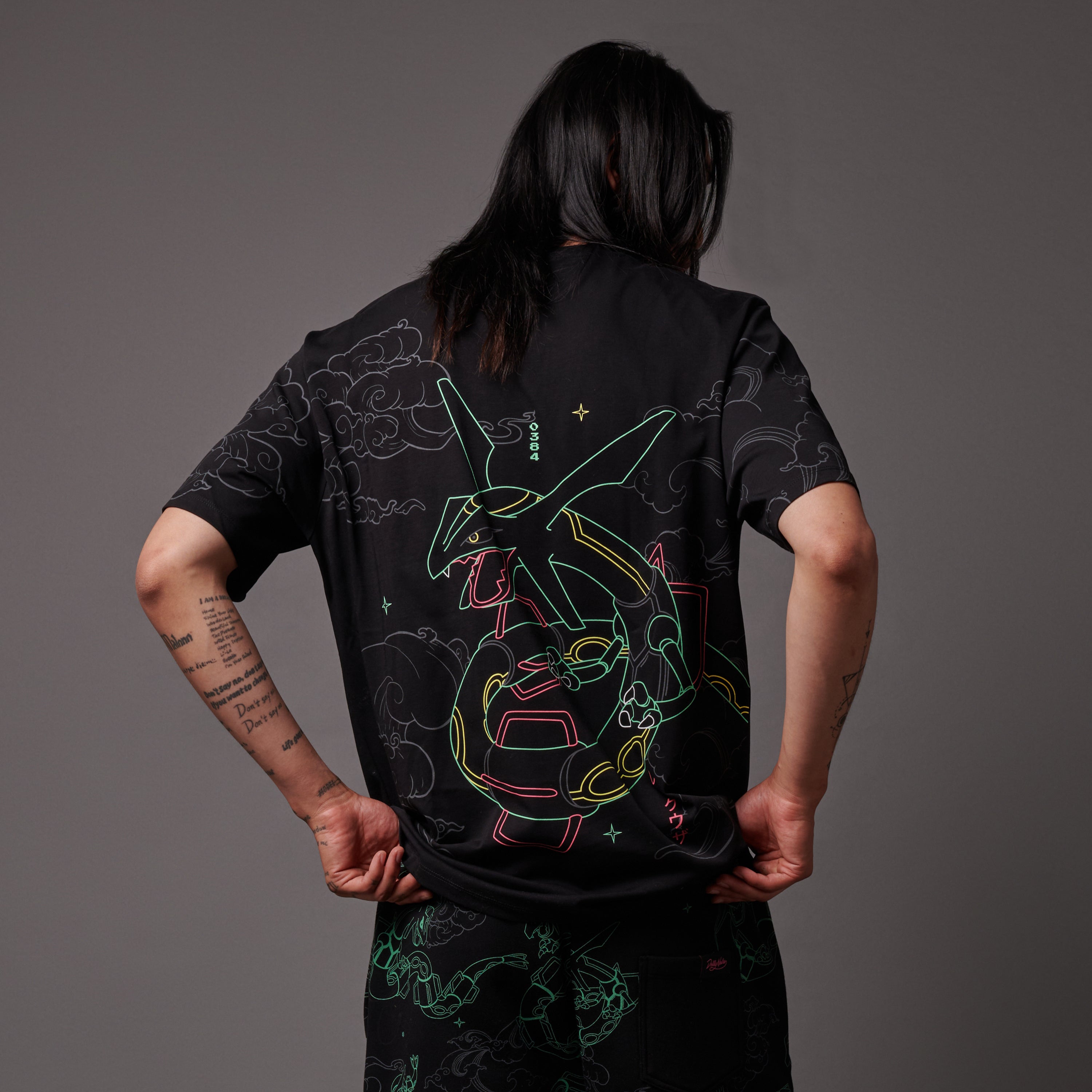 DOLLY NOIRE - T-SHIRT RAYQUAZA - NERO