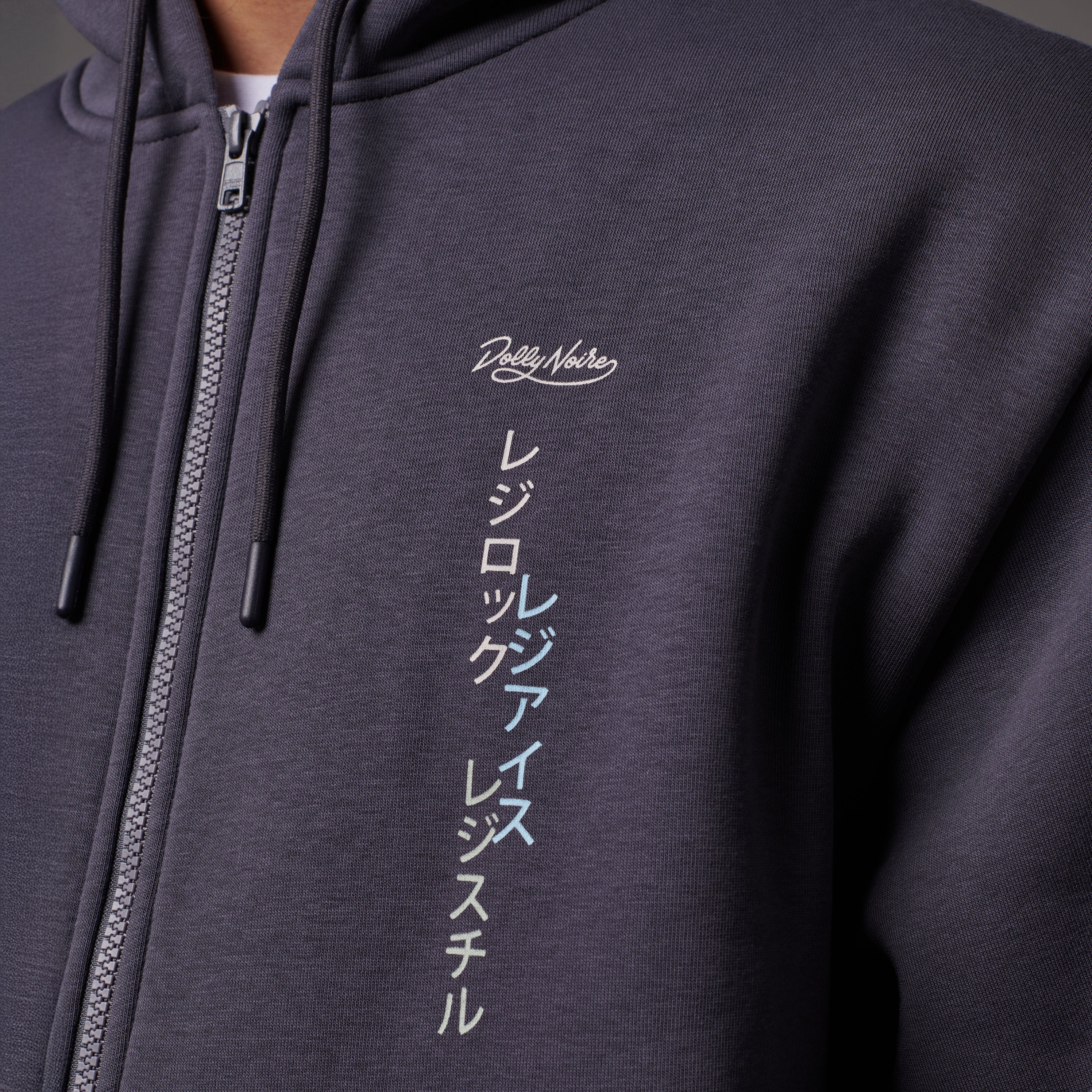 DOLLY NOIRE - HOODIE ZIP REGI - GRIGIO