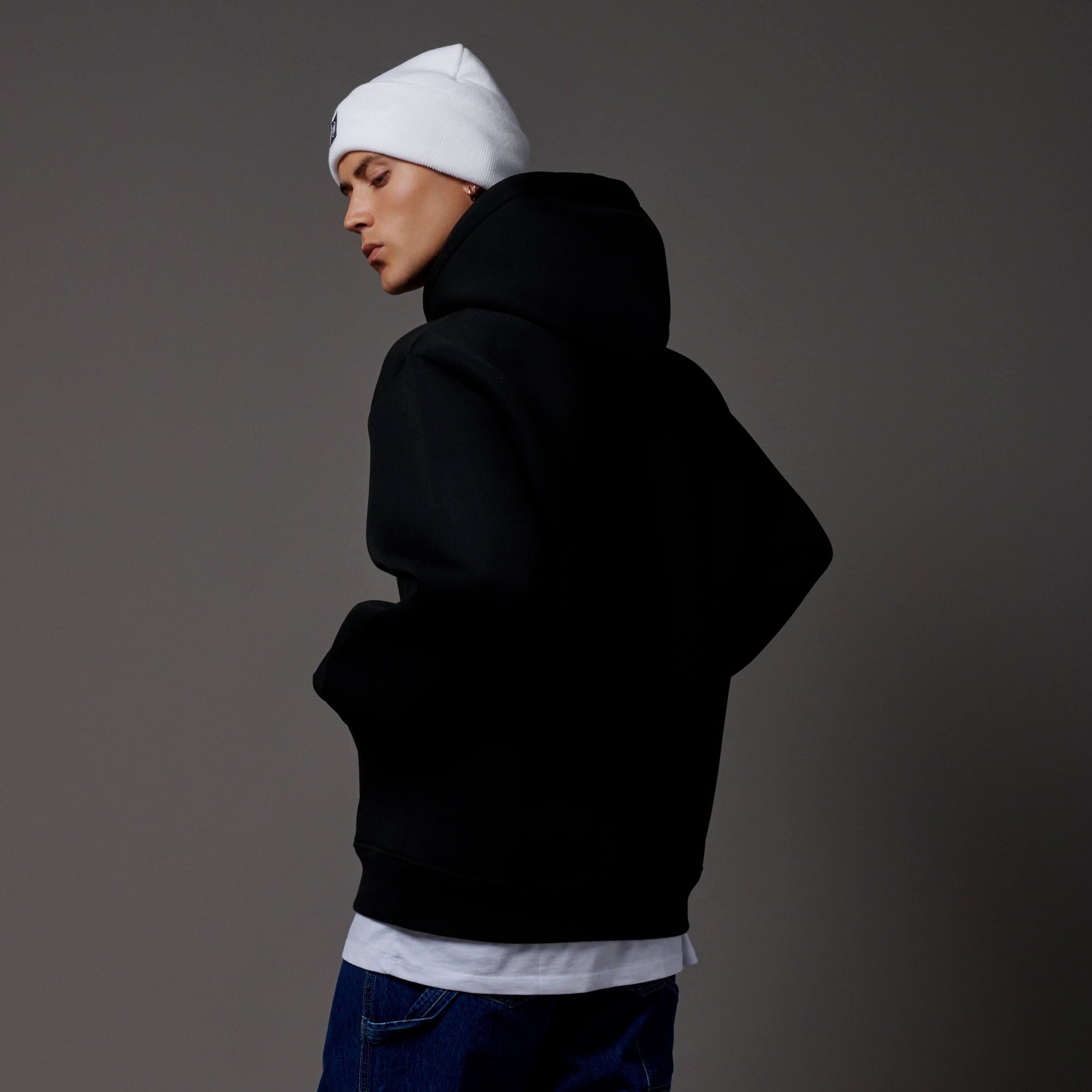 DOLLY NOIRE - HOODIE SCUBA - NERO
