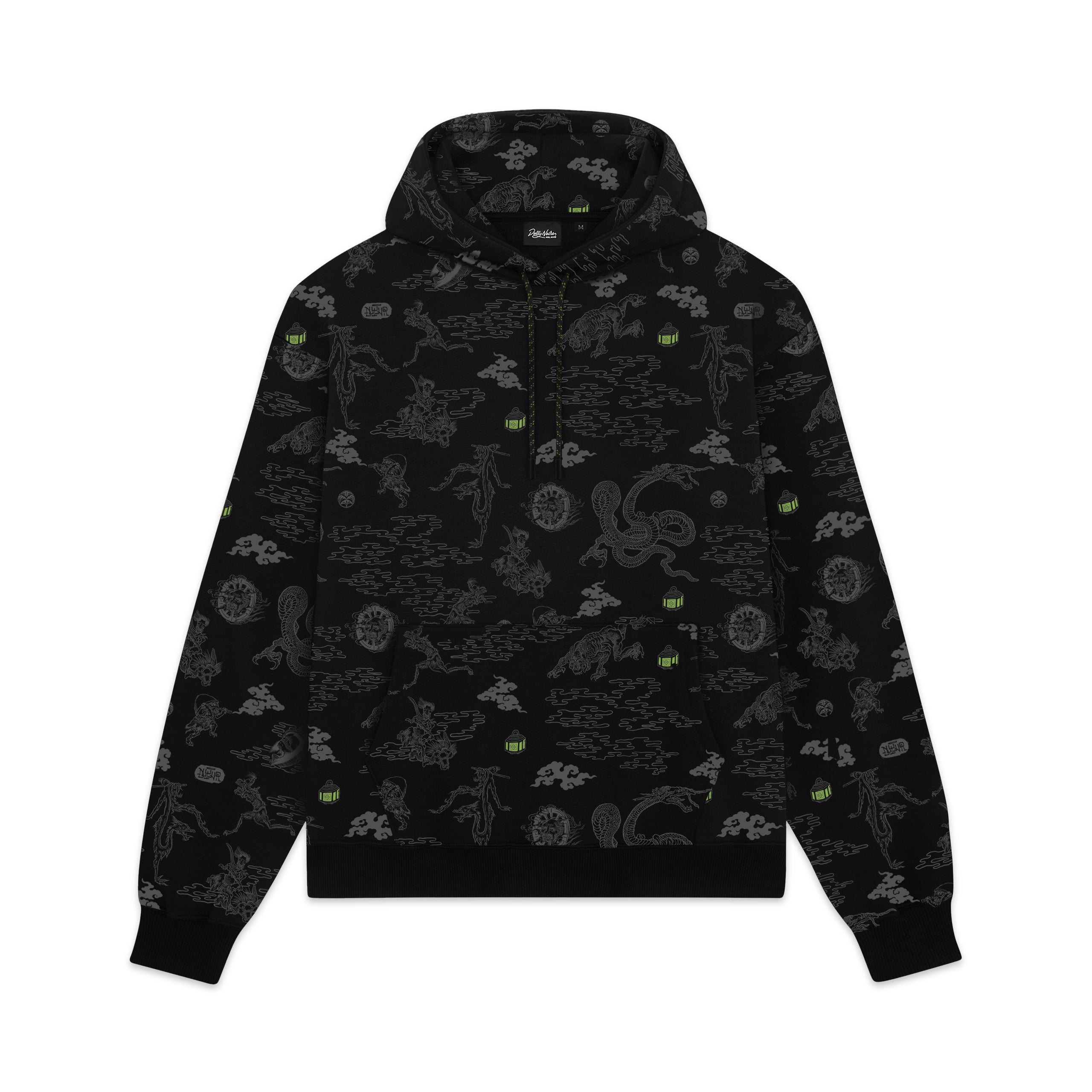 DOLLY NOIRE - HOODIE YOKAI PATTERN - NERO