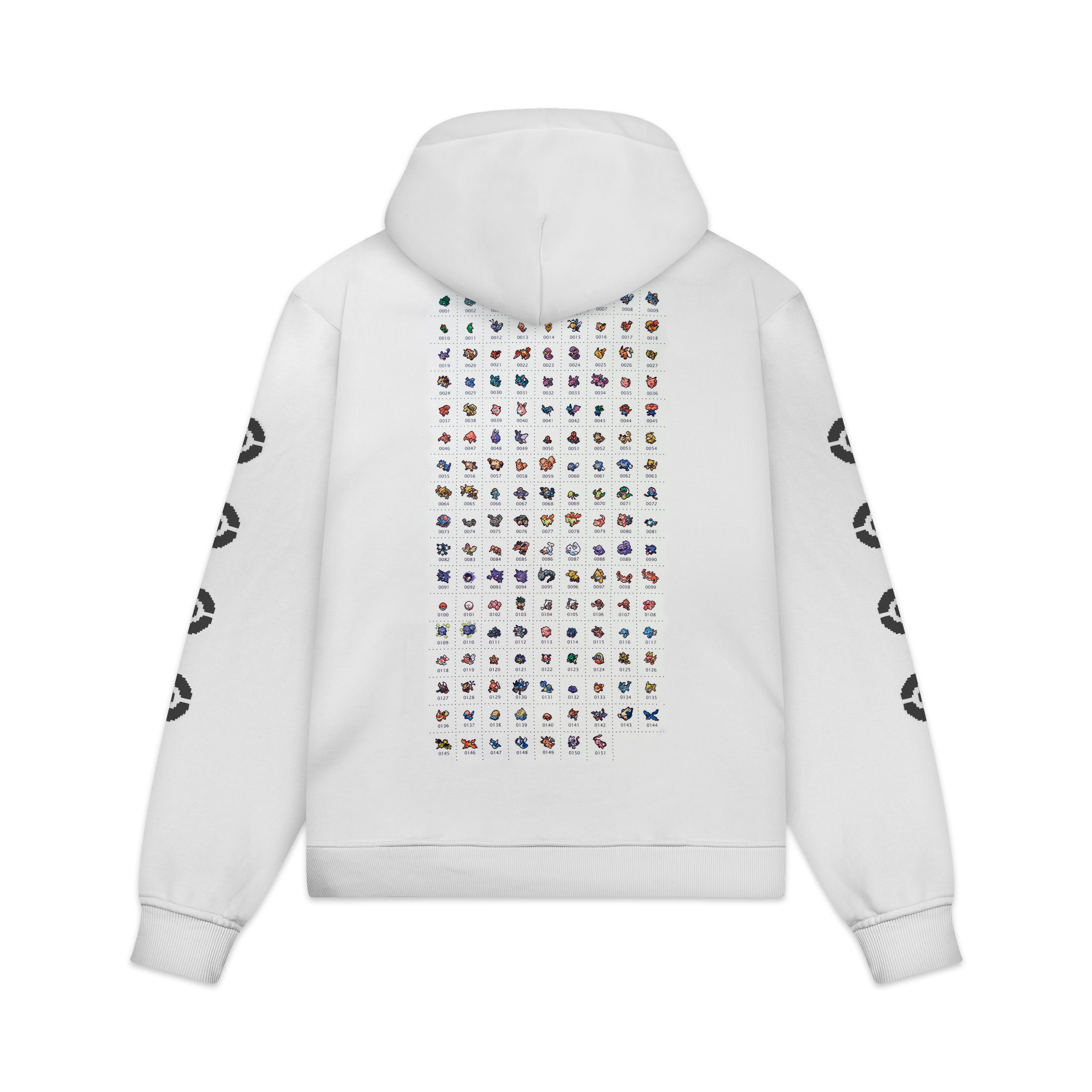 DOLLY NOIRE - HOODIE POKEDEX - BIANCO