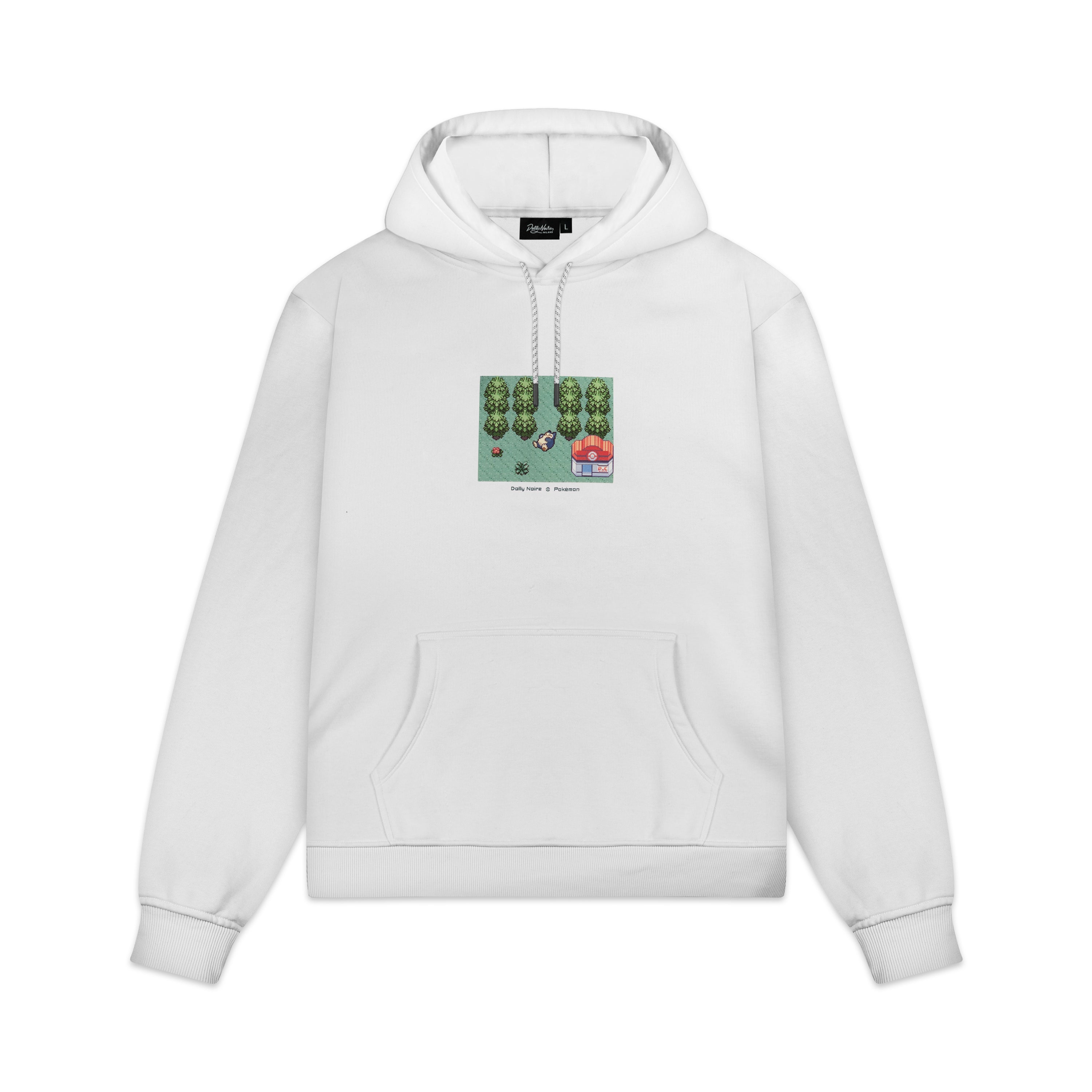 DOLLY NOIRE - HOODIE SLEEPY SNORLAX - BIANCO