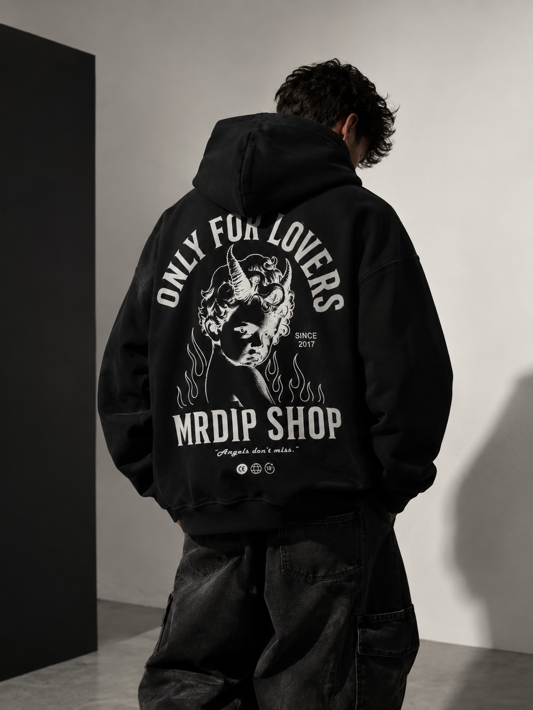 MRDIP - ZIP ONLY FOR LOVERS - NERO/BIANCO