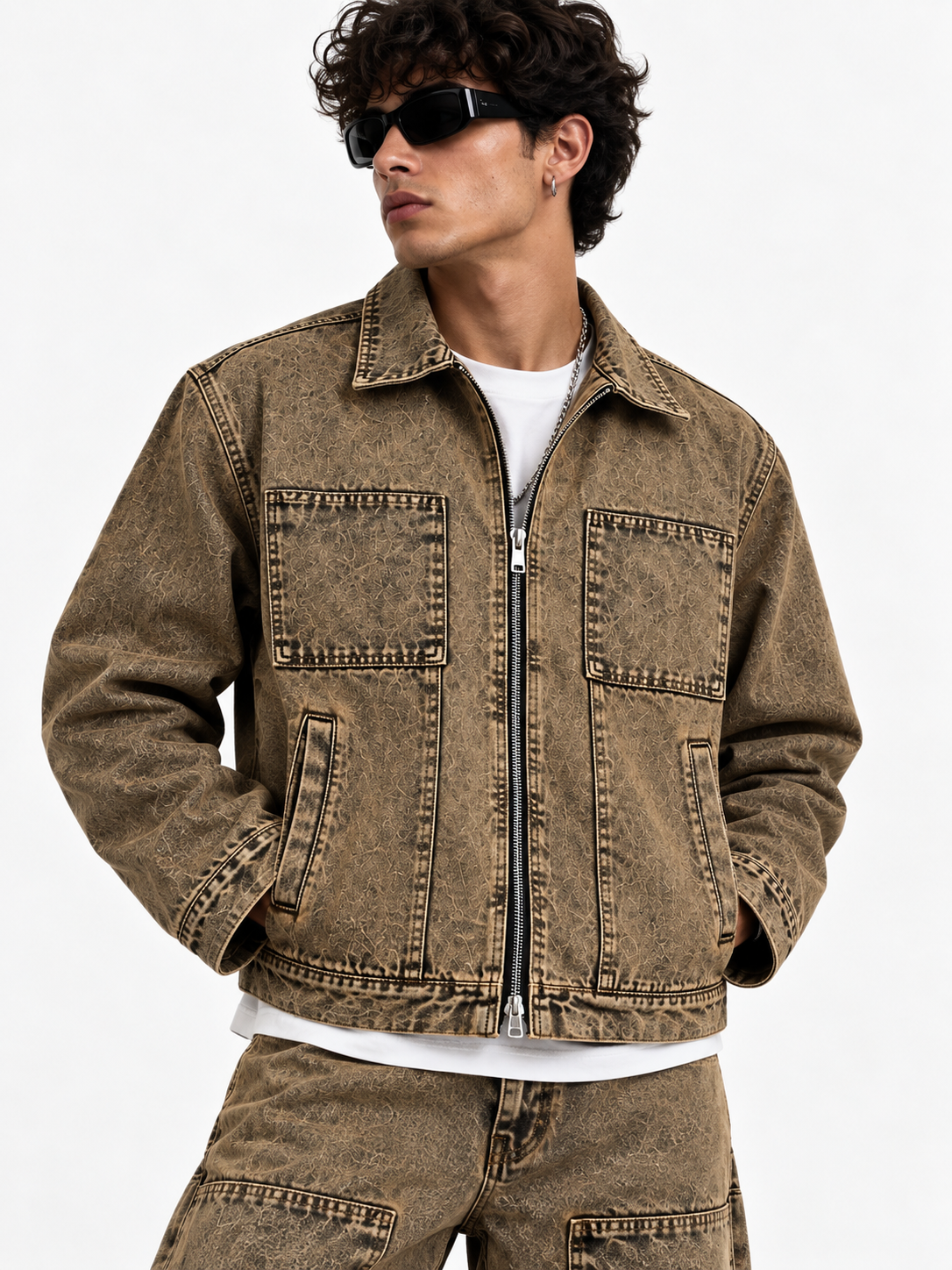 NO BRAND - JKT 8176 - MARRONE
