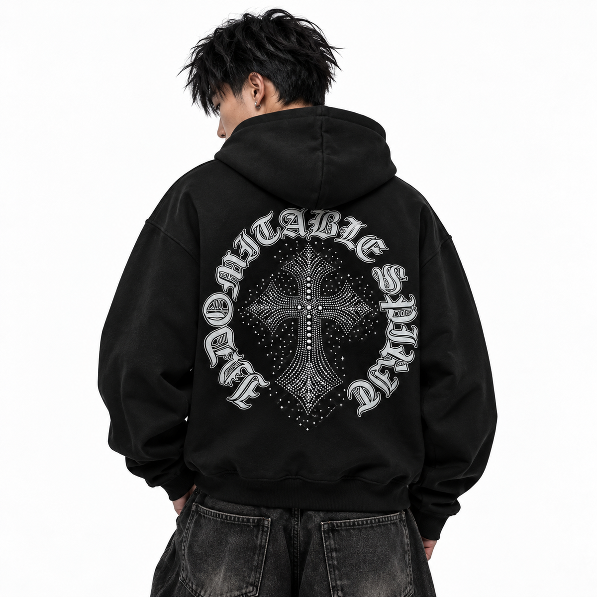 NO BRAND - FELPA 27350 - NERO
