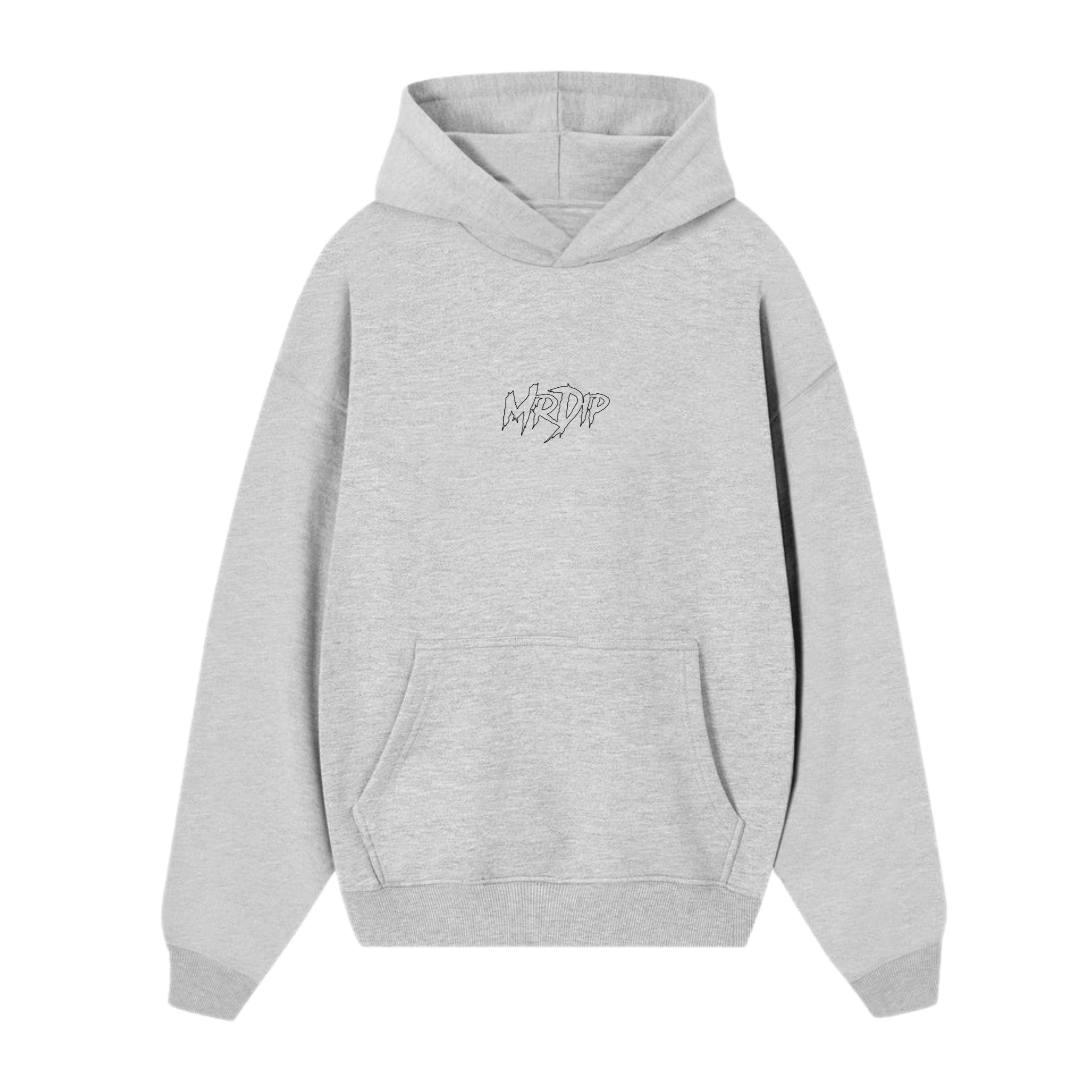 MRDIP - FELPA BOXYFIT DOUBLE EMPTY LOGO - GRIGIO