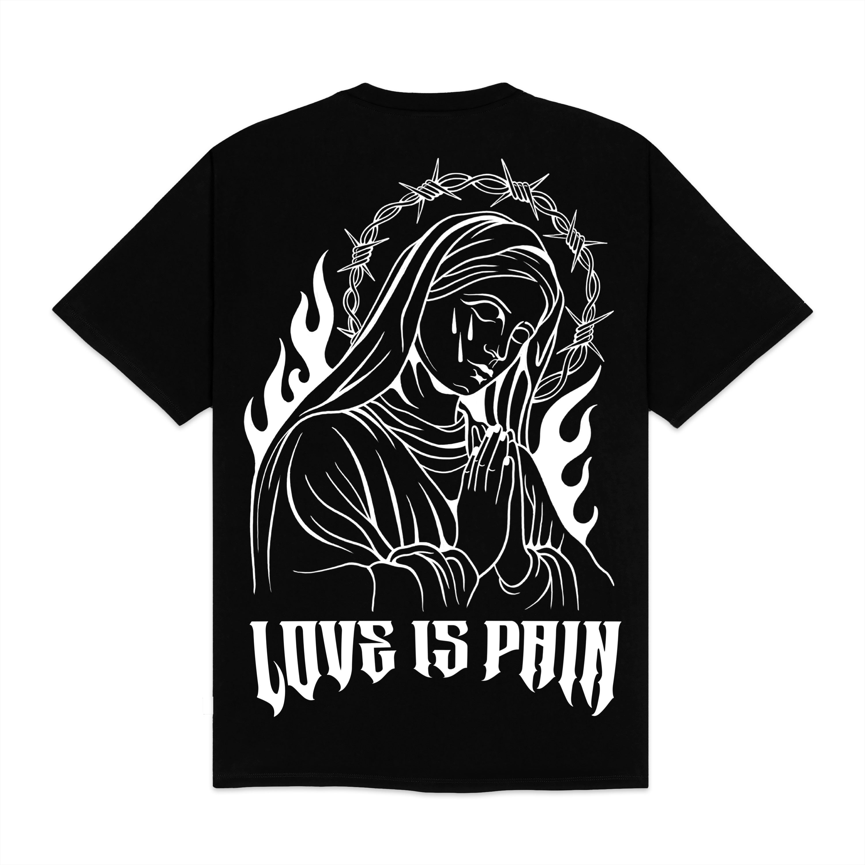 AMERICAN CLOTHING STUDIO - T-SHIRT LOVE IS PAIN - NERO