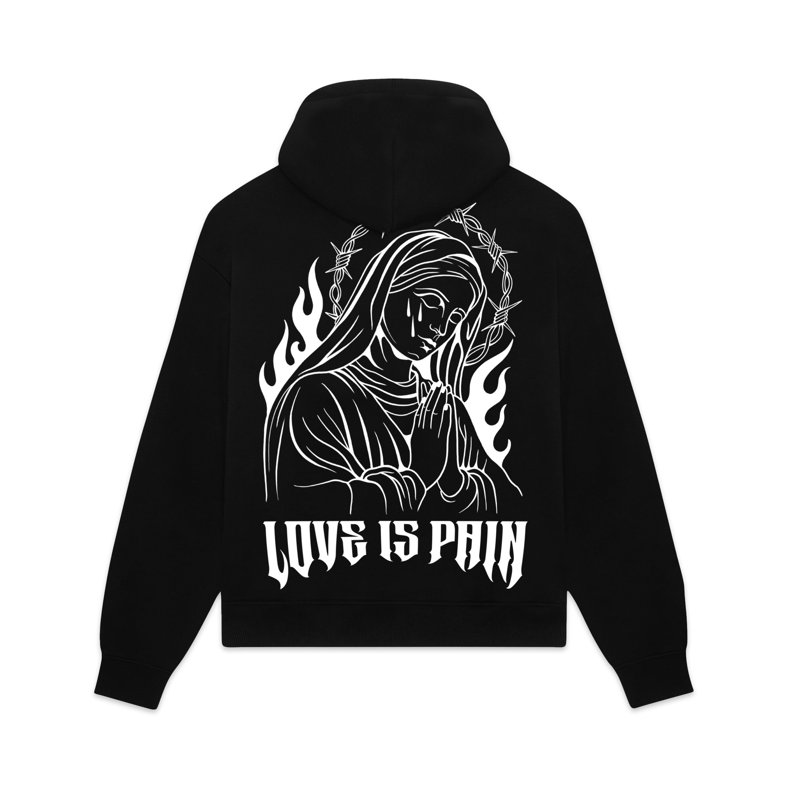 AMERICAN CLOTHING STUDIO - FELPA LOVE IS PAIN - NERO