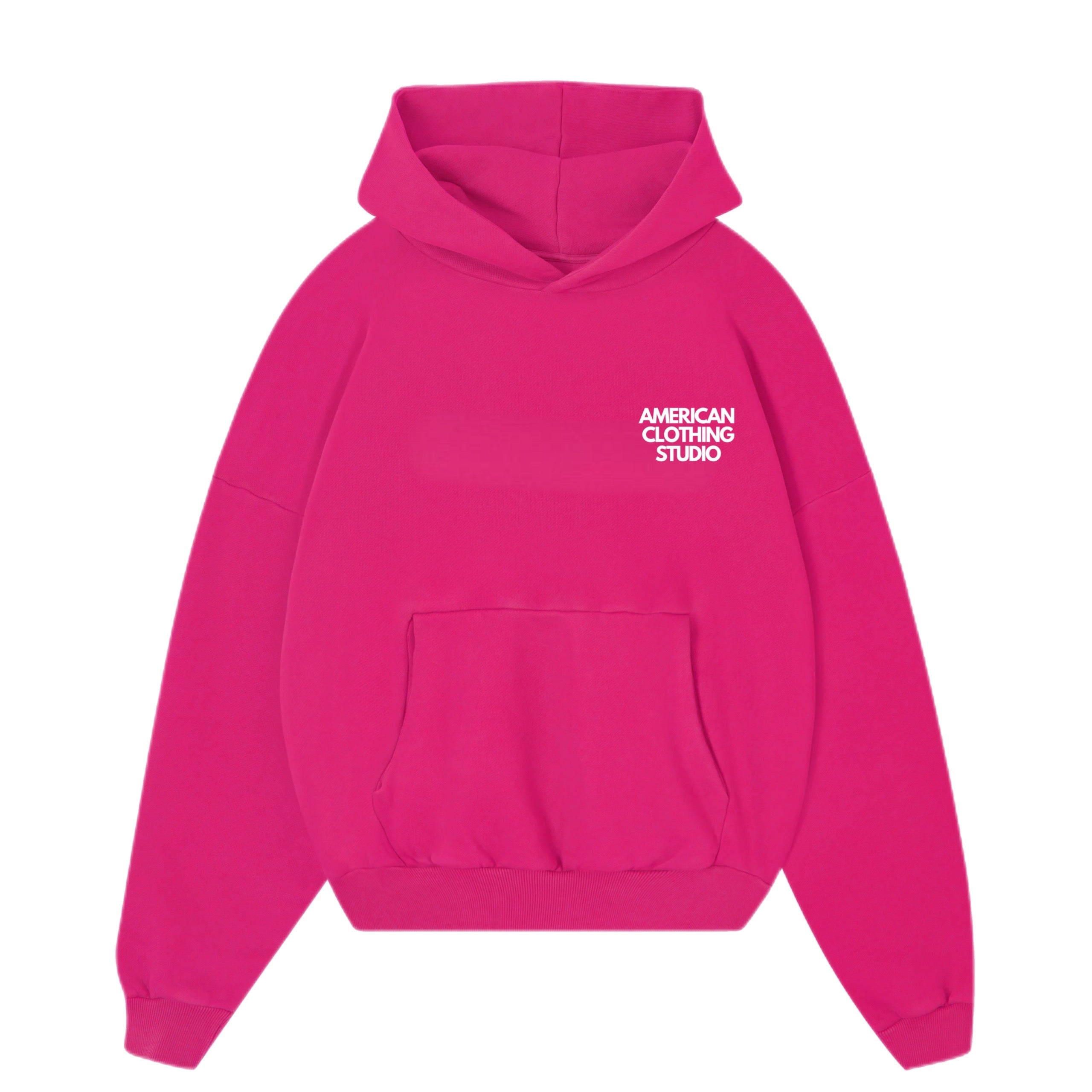 AMERICAN CLOTHING STUDIO - FELPA LOGO BOXYFIT - FUCSIA