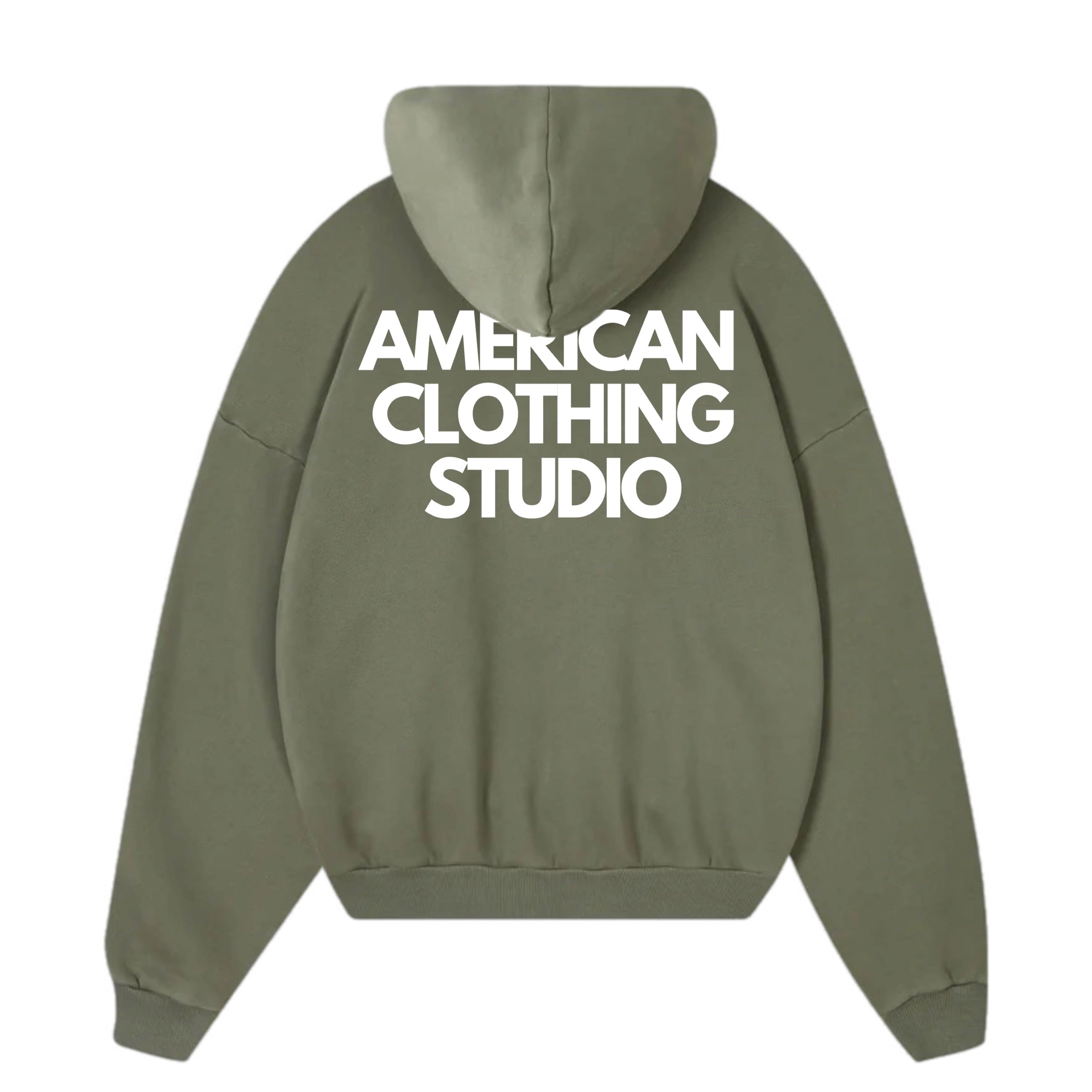 AMERICAN CLOTHING STUDIO - FELPA LOGO BOXYFIT - VERDE