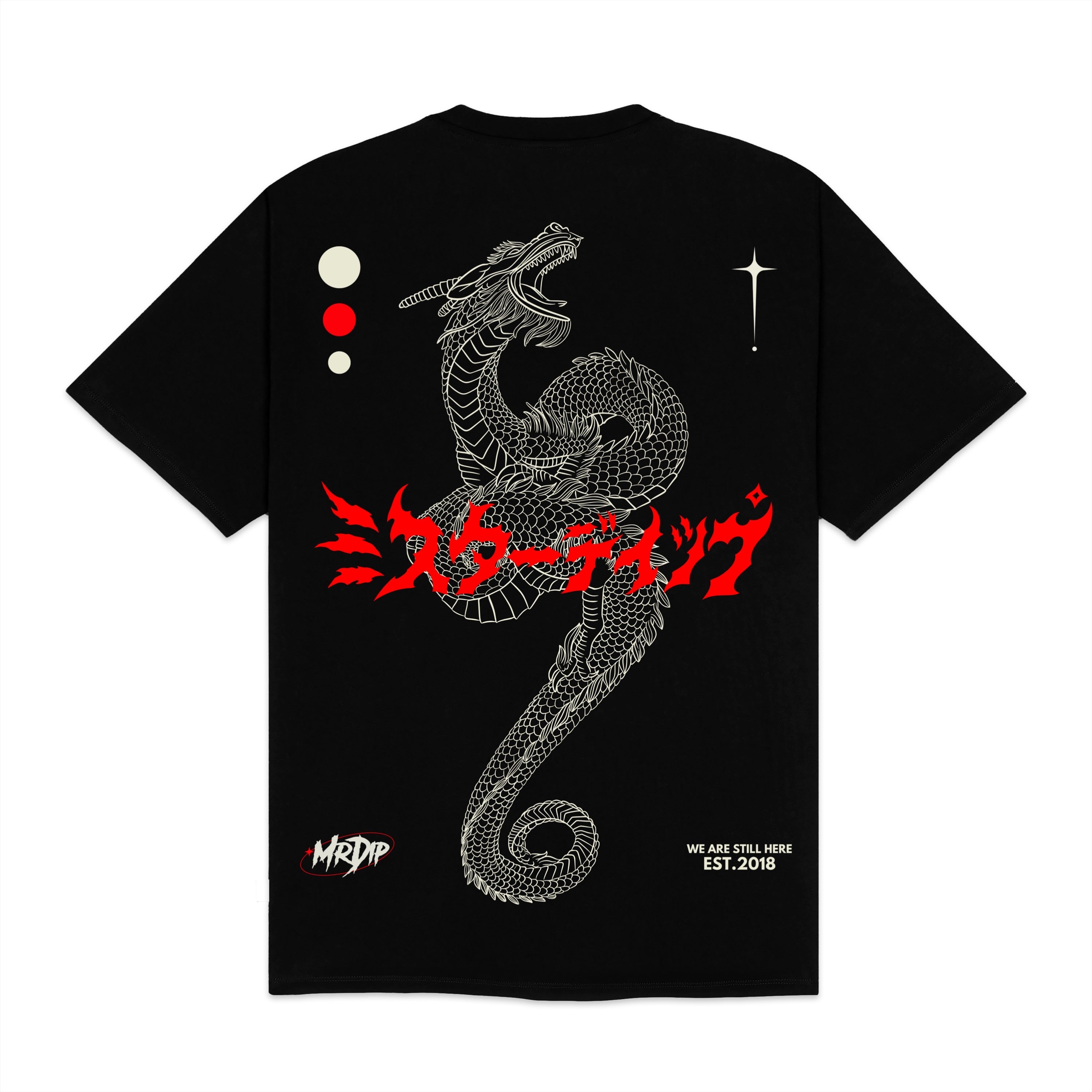 MRDIP - T-SHIRT KYOTO'S DRAGON - NERO