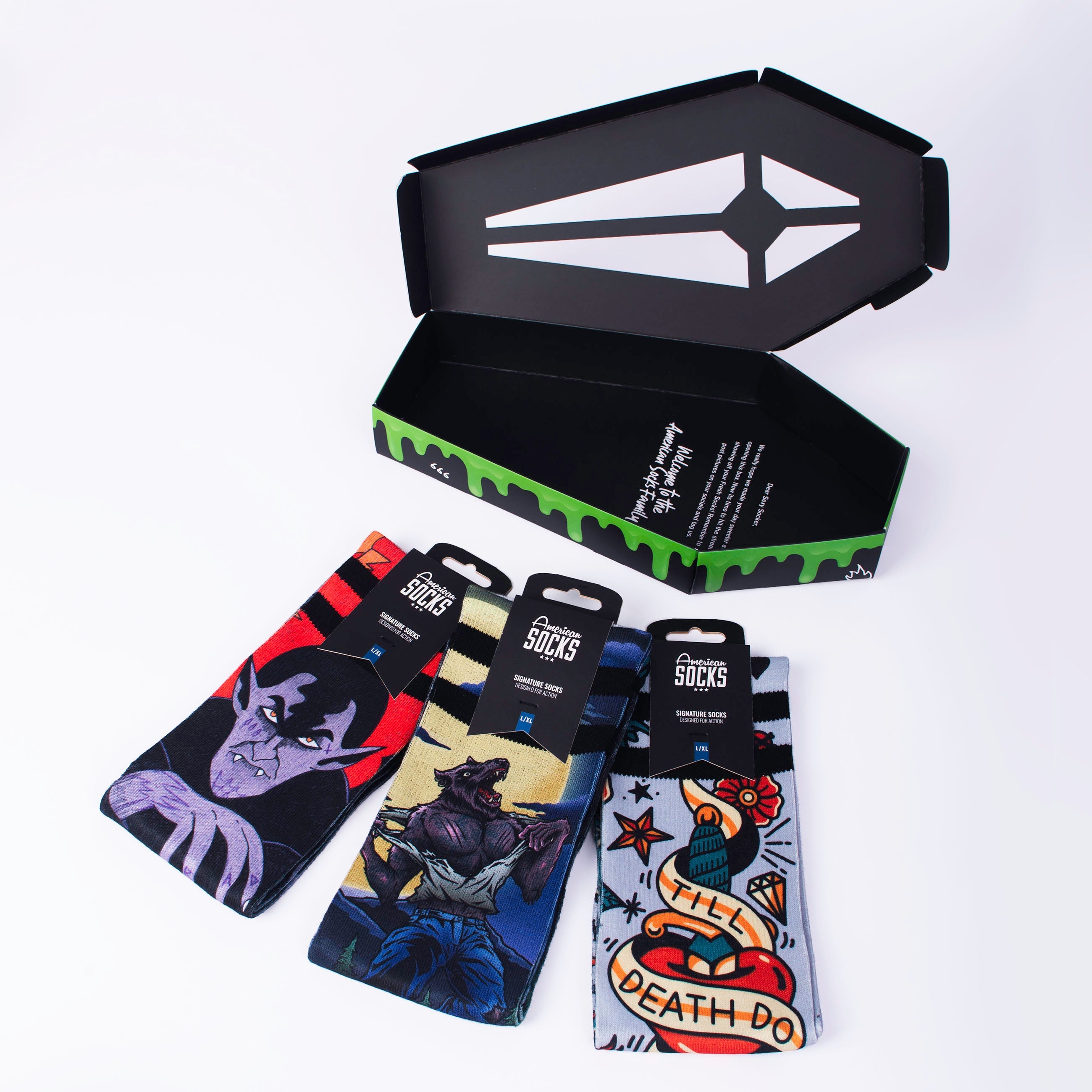 AMERICAN SOCKS - BOX CALZE COFFIN - U