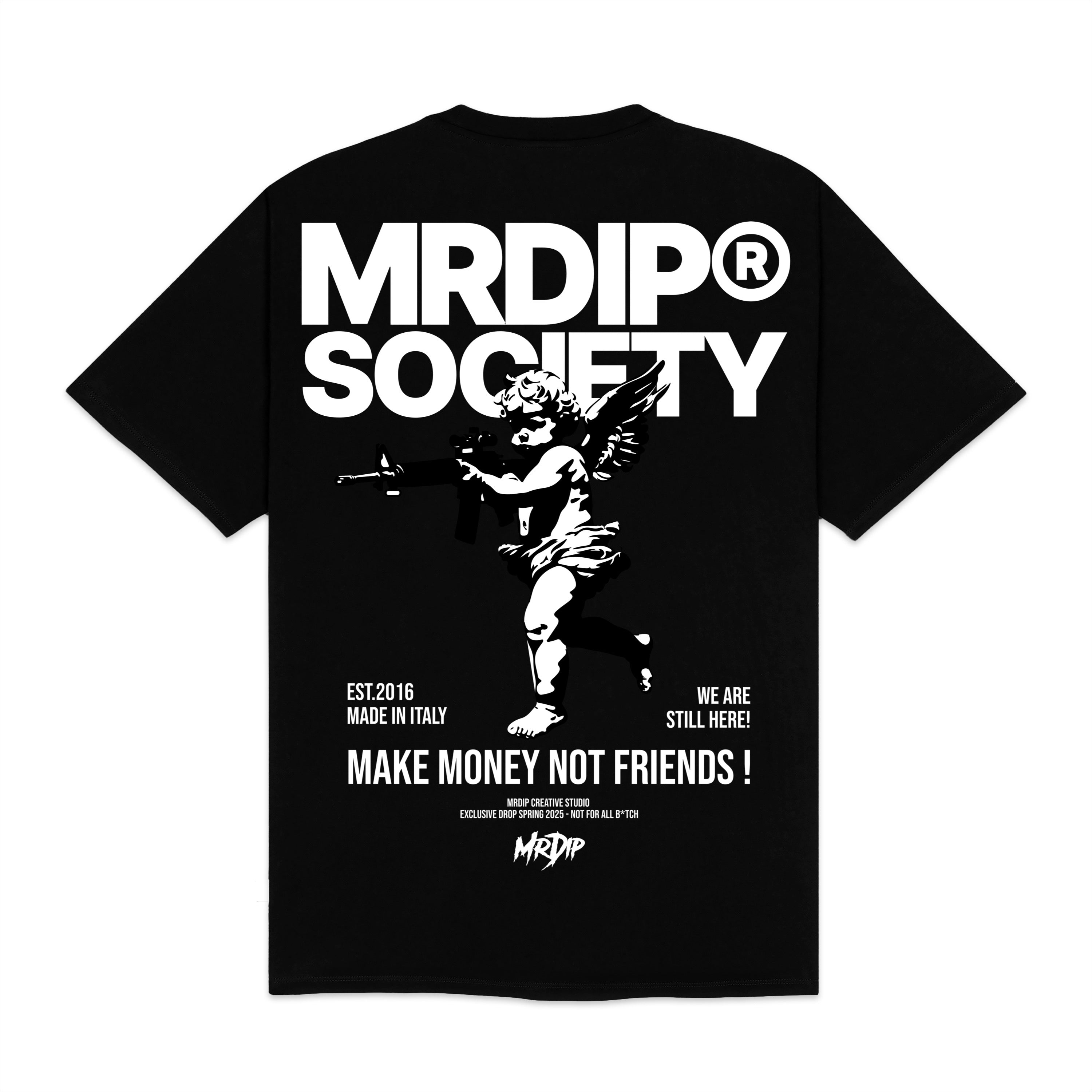 MRDIP - T-SHIRT BAD ANGEL - NERO