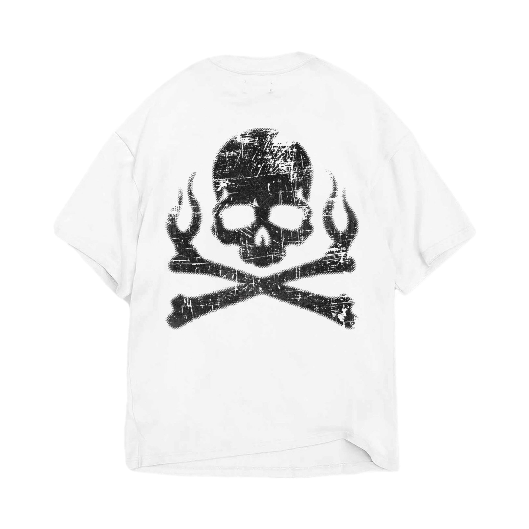 VISION - T-SHIRT RUINED SKULL - BIANCO