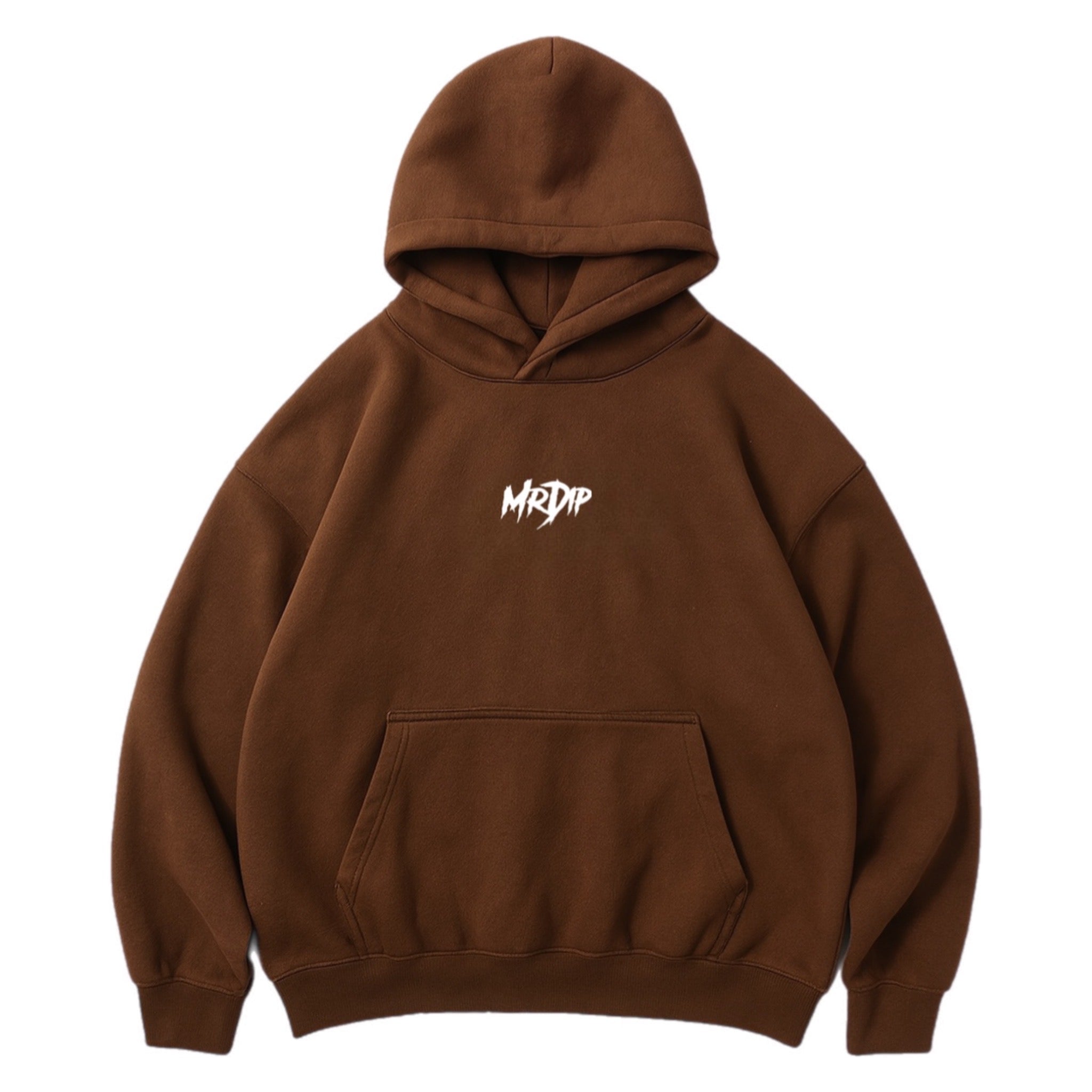MRDIP - FELPA BOXYFIT DOUBLE LOGO - CIOCCOLATO