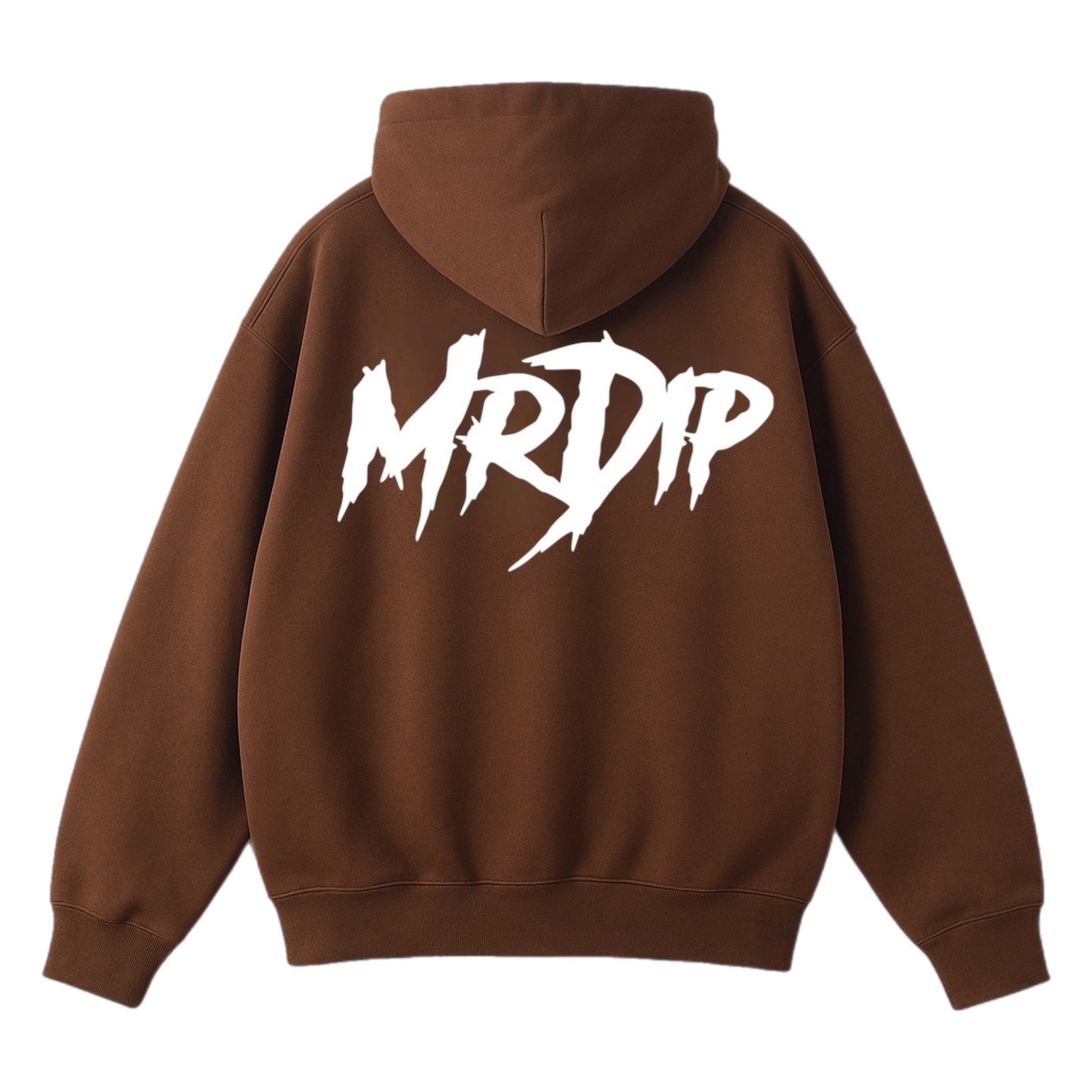 MRDIP - FELPA BOXYFIT DOUBLE LOGO - CIOCCOLATO