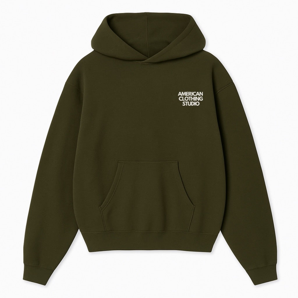 AMERICAN CLOTHING STUDIO - FELPA LOGO BOXYFIT - VERDE
