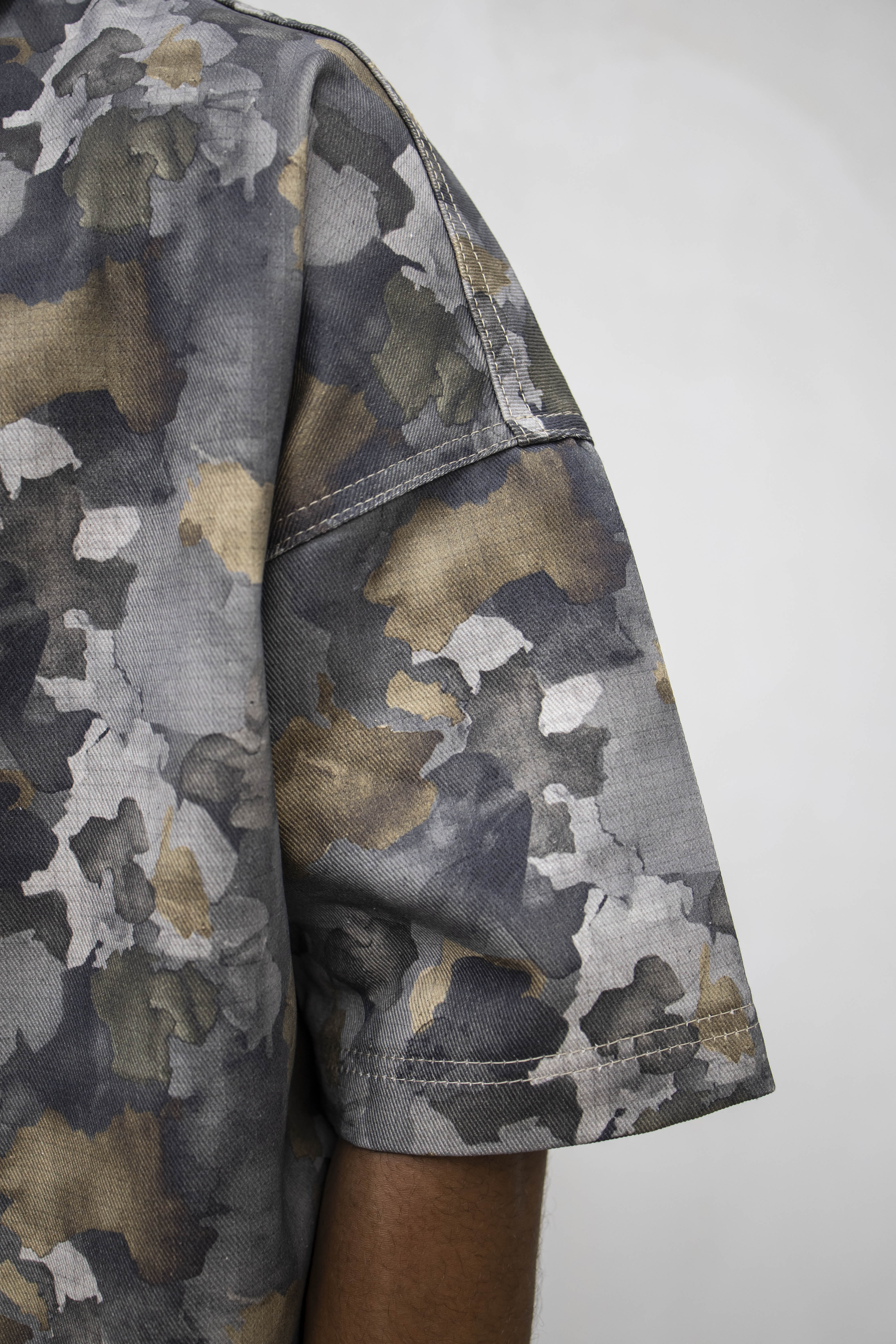 PRESENT - CAMICIA MIMETICA - GRIGIO