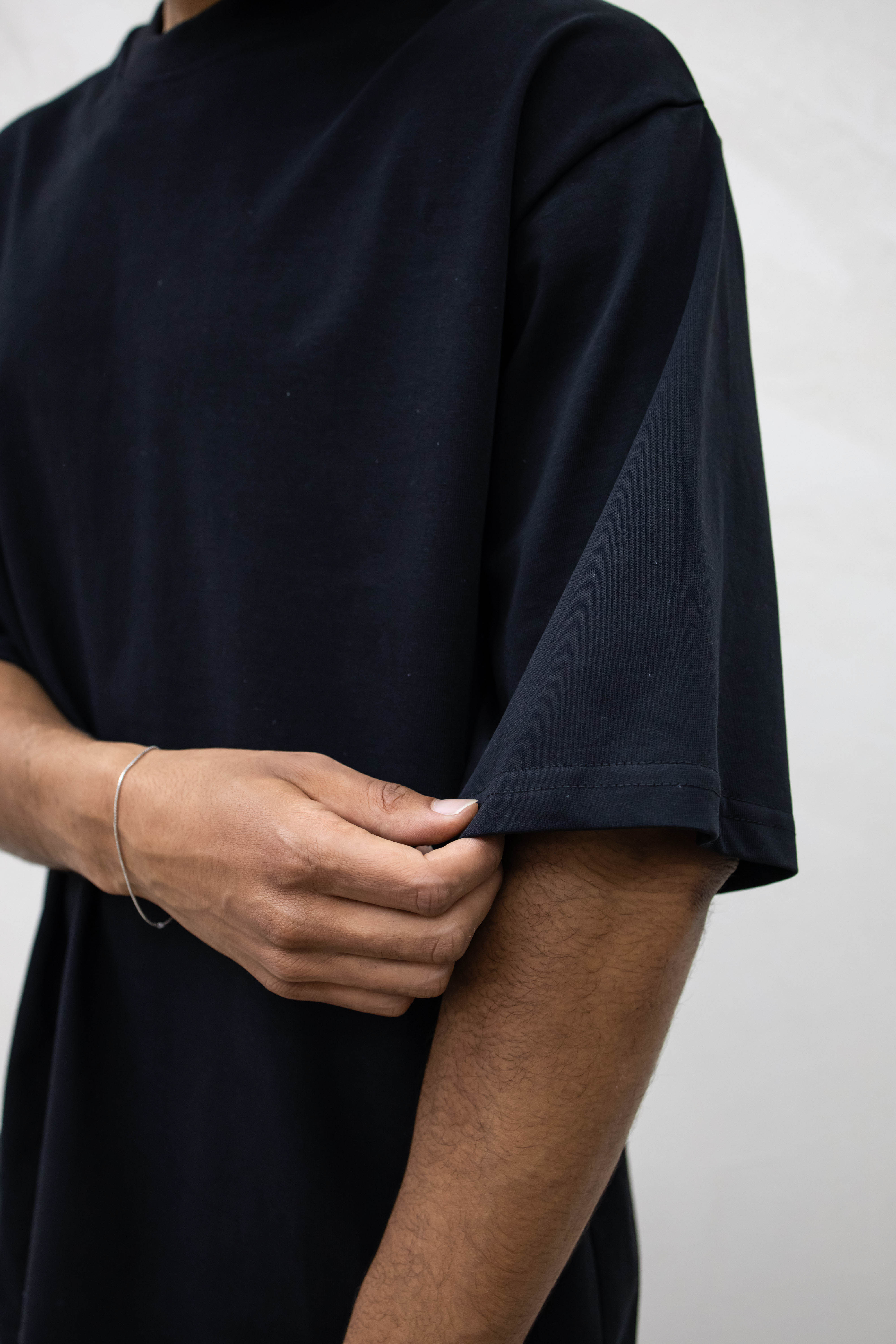 NO BRAND - T-SHIRT COMPACT - NERO