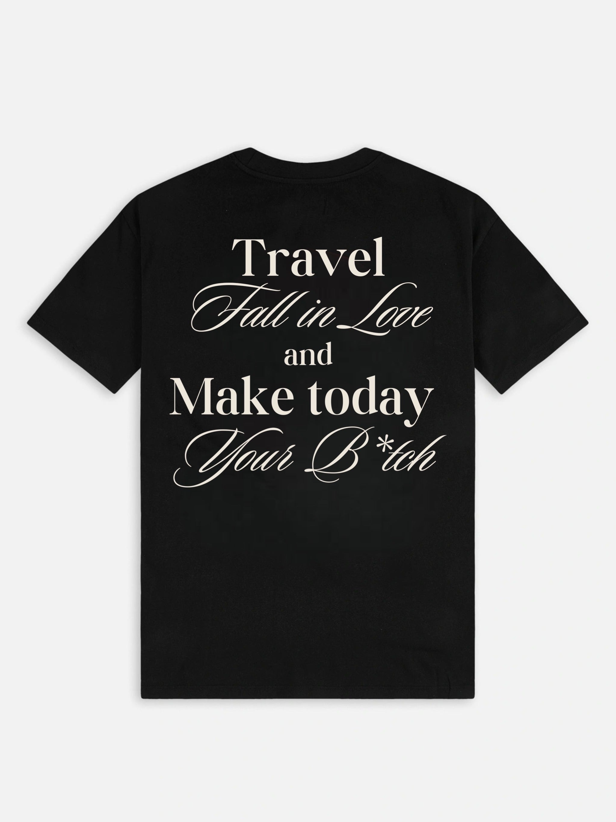 TRAVEL&LOVE T-SHIRT BLACK