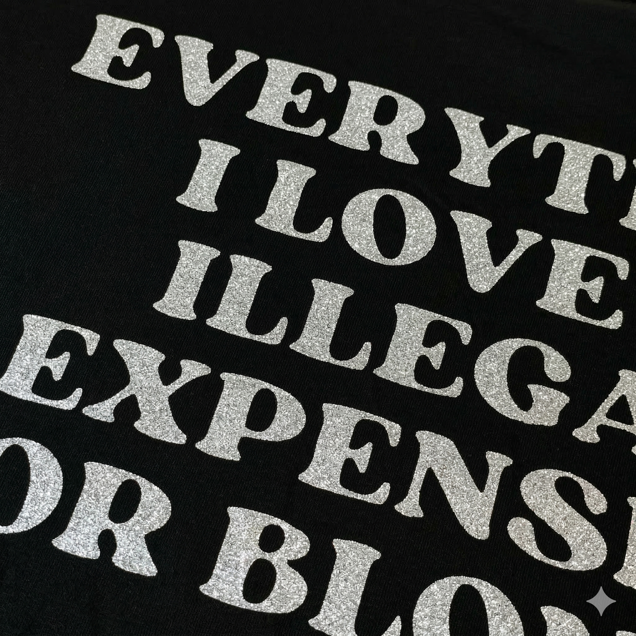 NO BRAND - TEE ILLEGAL - NERO