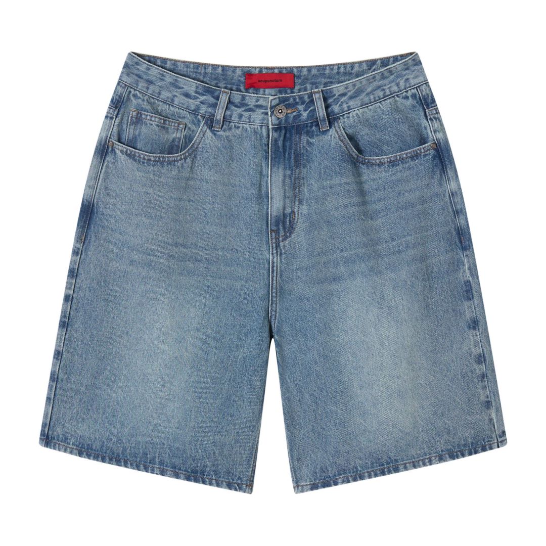 ACUPUNCTURE - SHORT LOOSE DENIM - BLU