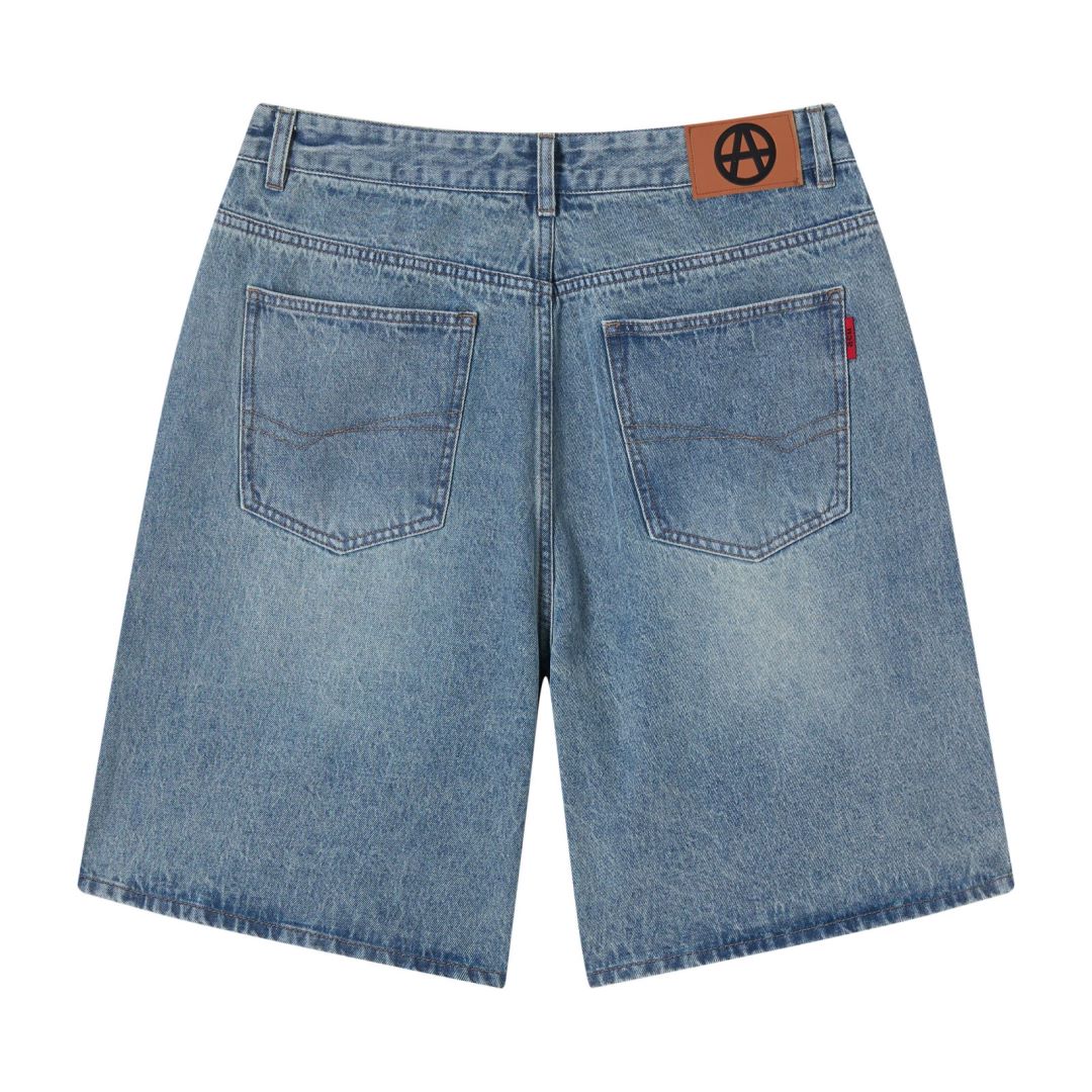 ACUPUNCTURE - SHORT LOOSE DENIM - BLU