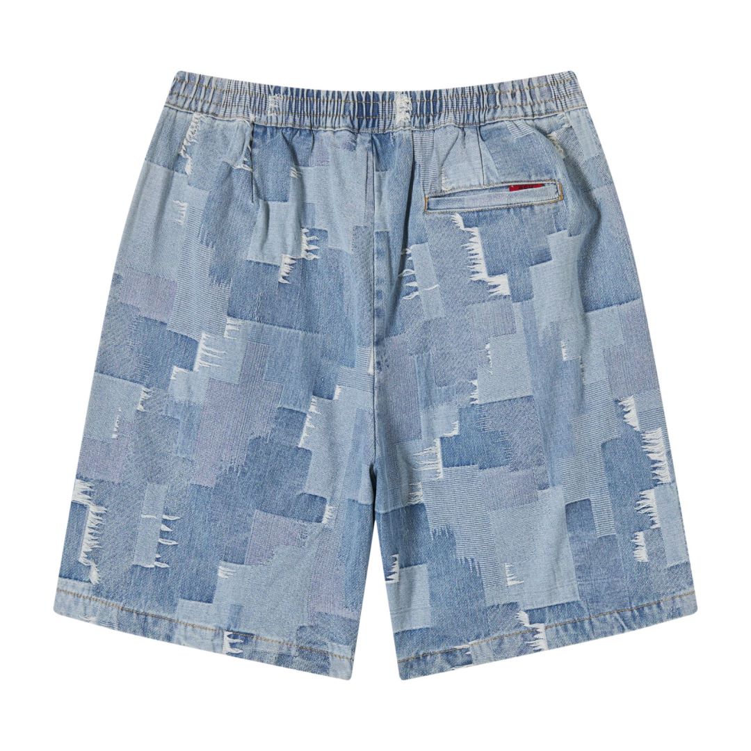 ACUPUNCTURE - SHORTS DENIM WORK PATCH - BLU