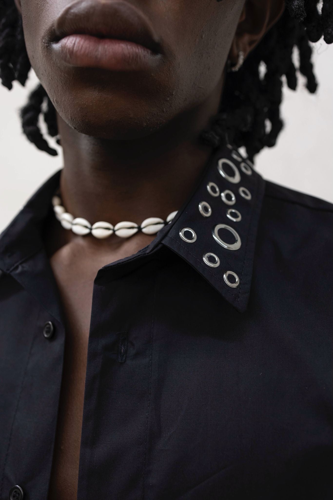 PRESENT - CAMICIA BORCHIE - NERO