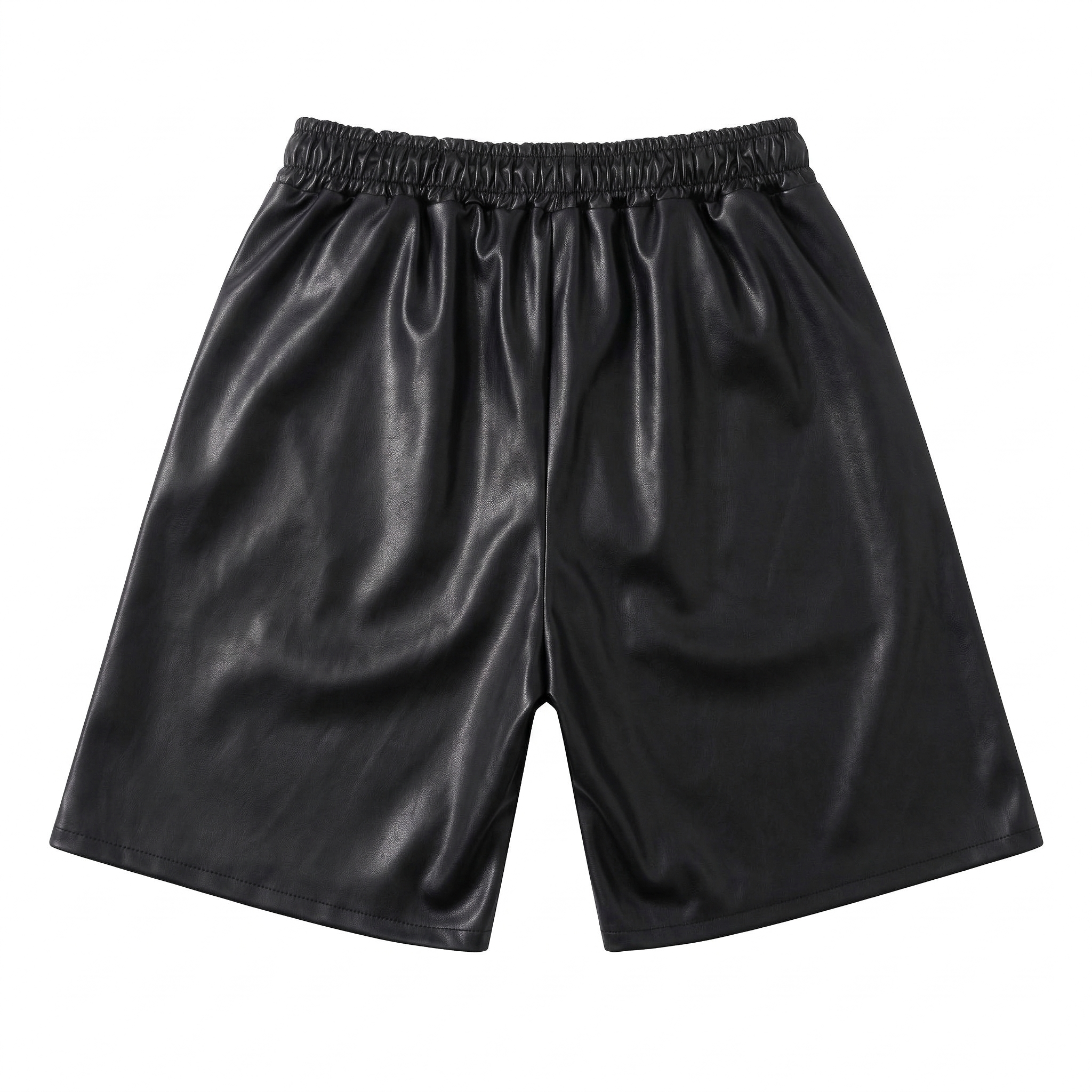 NO BRAND - SHORTS PELLE - NERO