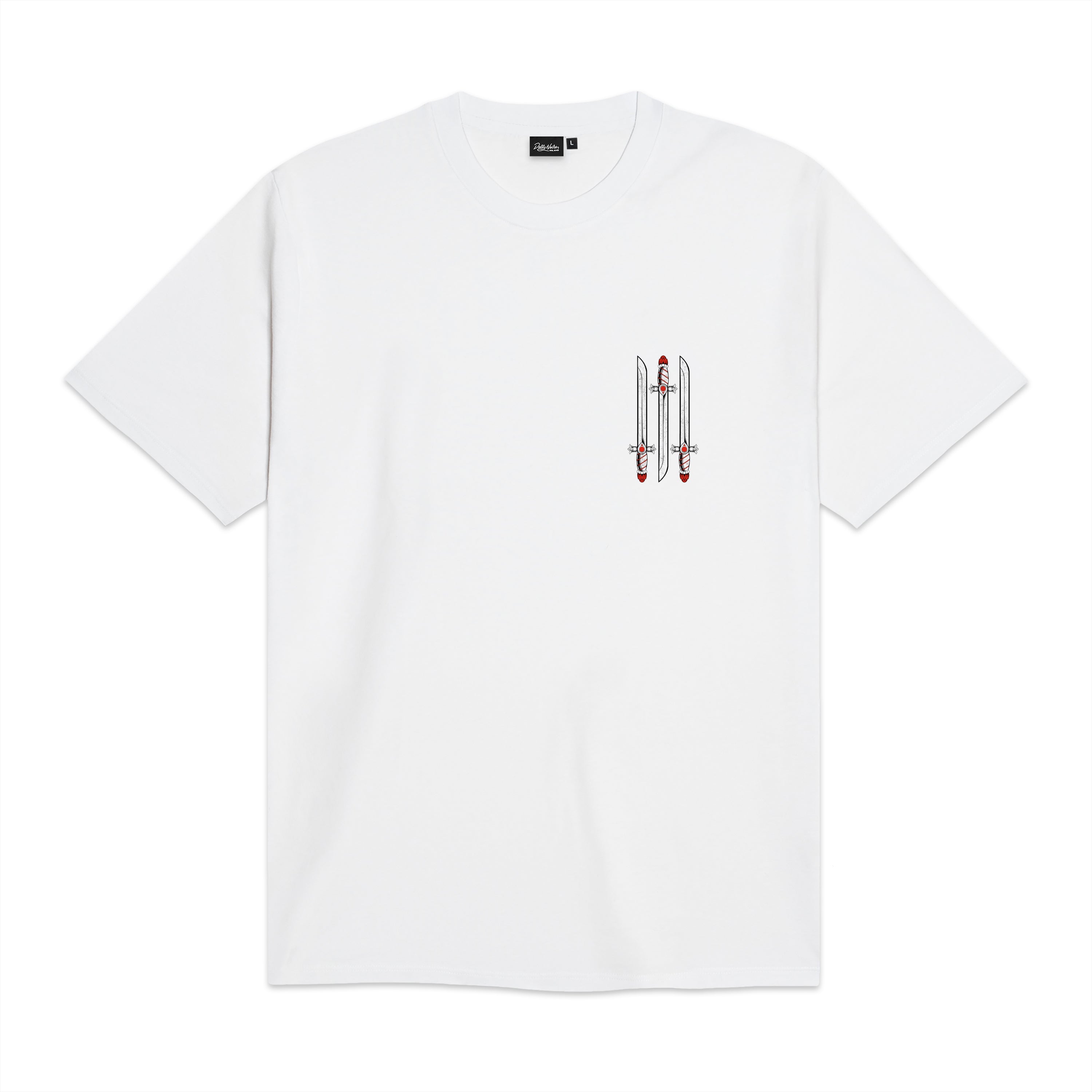 DOLLY NOIRE - TEE ASSO DI SPADE OUTLINE - BIANCO