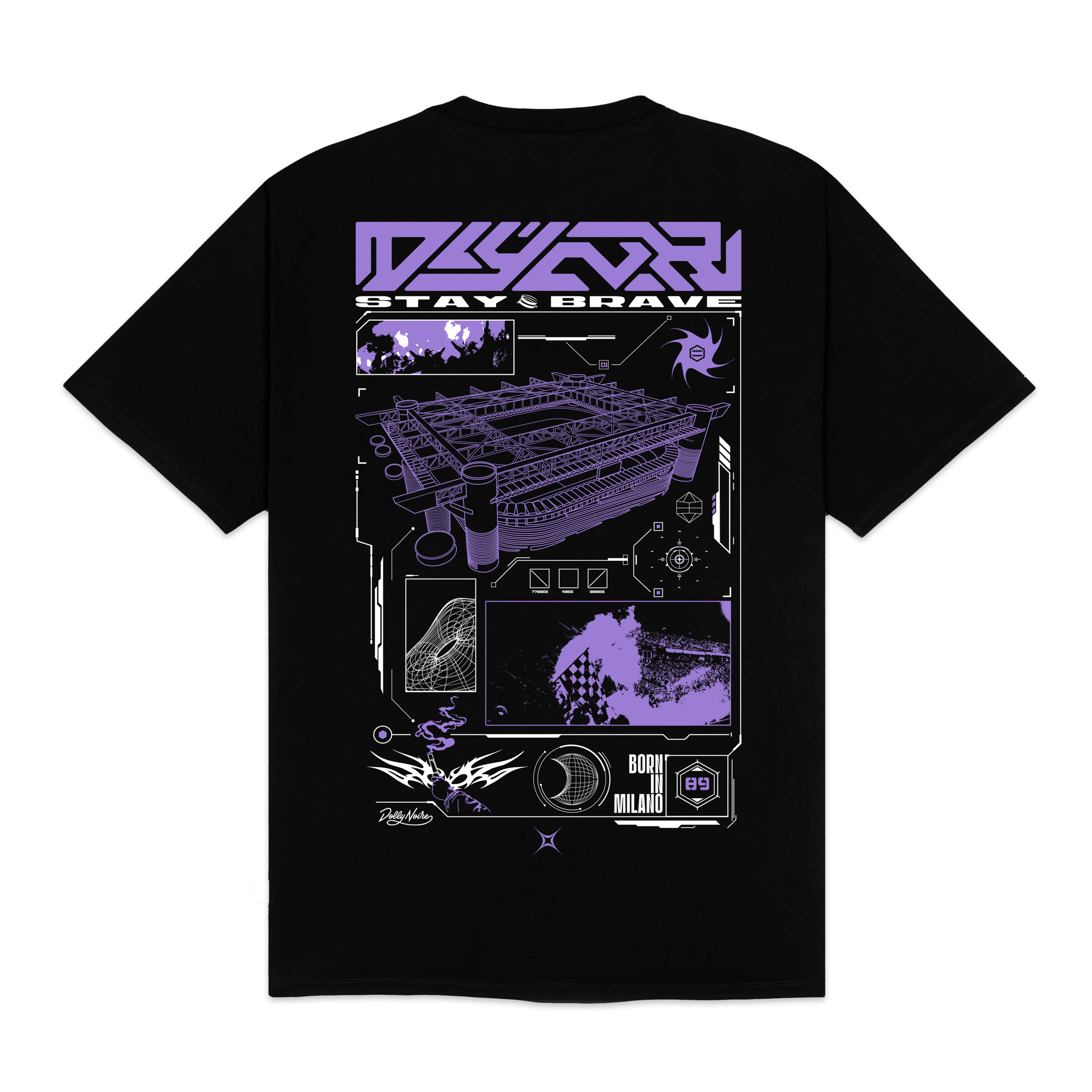 DOLLY NOIRE - TEE SCI-FI STADIUM - NERO