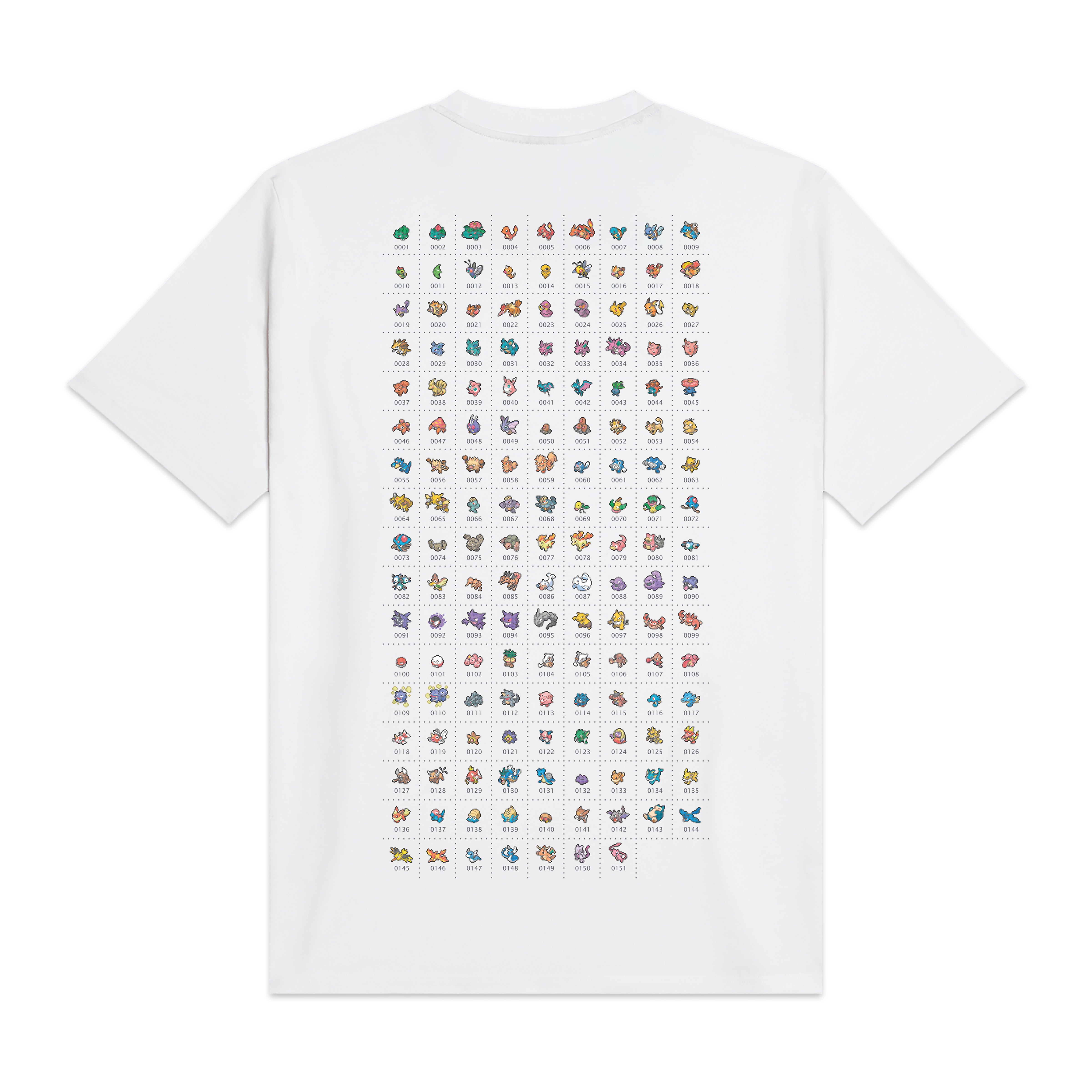 DOLLY NOIRE - TEE POKEDEX - BIANCO